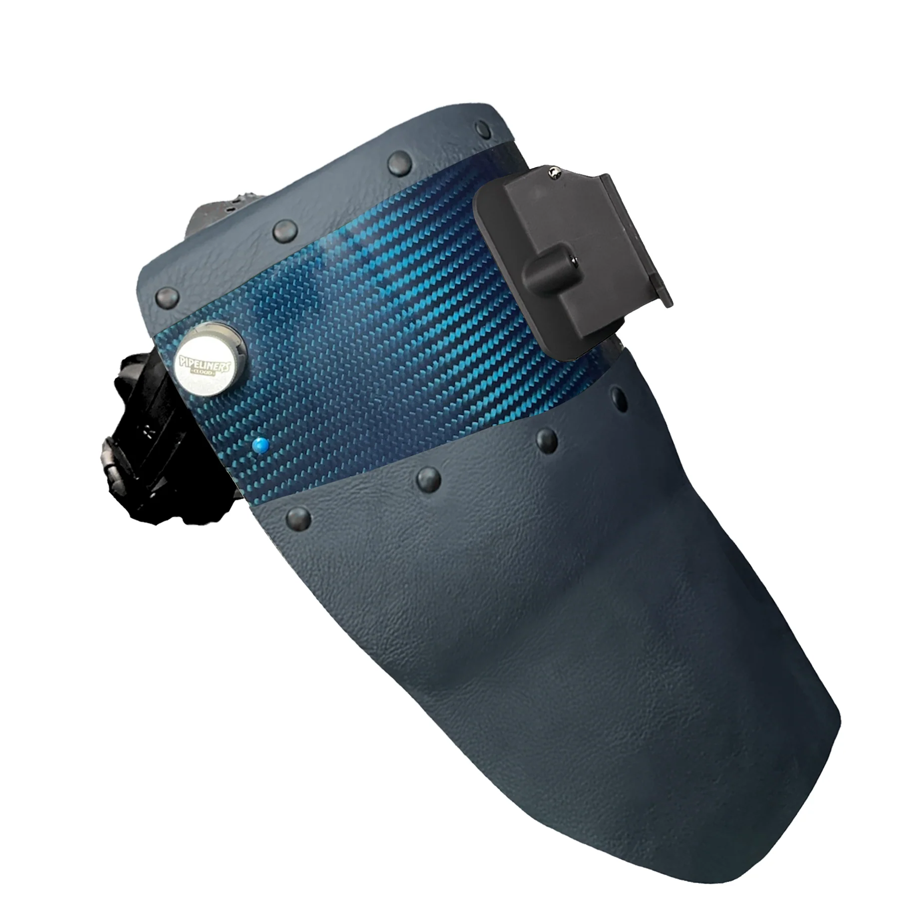 Candy Carbon Fiber Chopped Top & Bottom Leather Welding Hood - Image 15