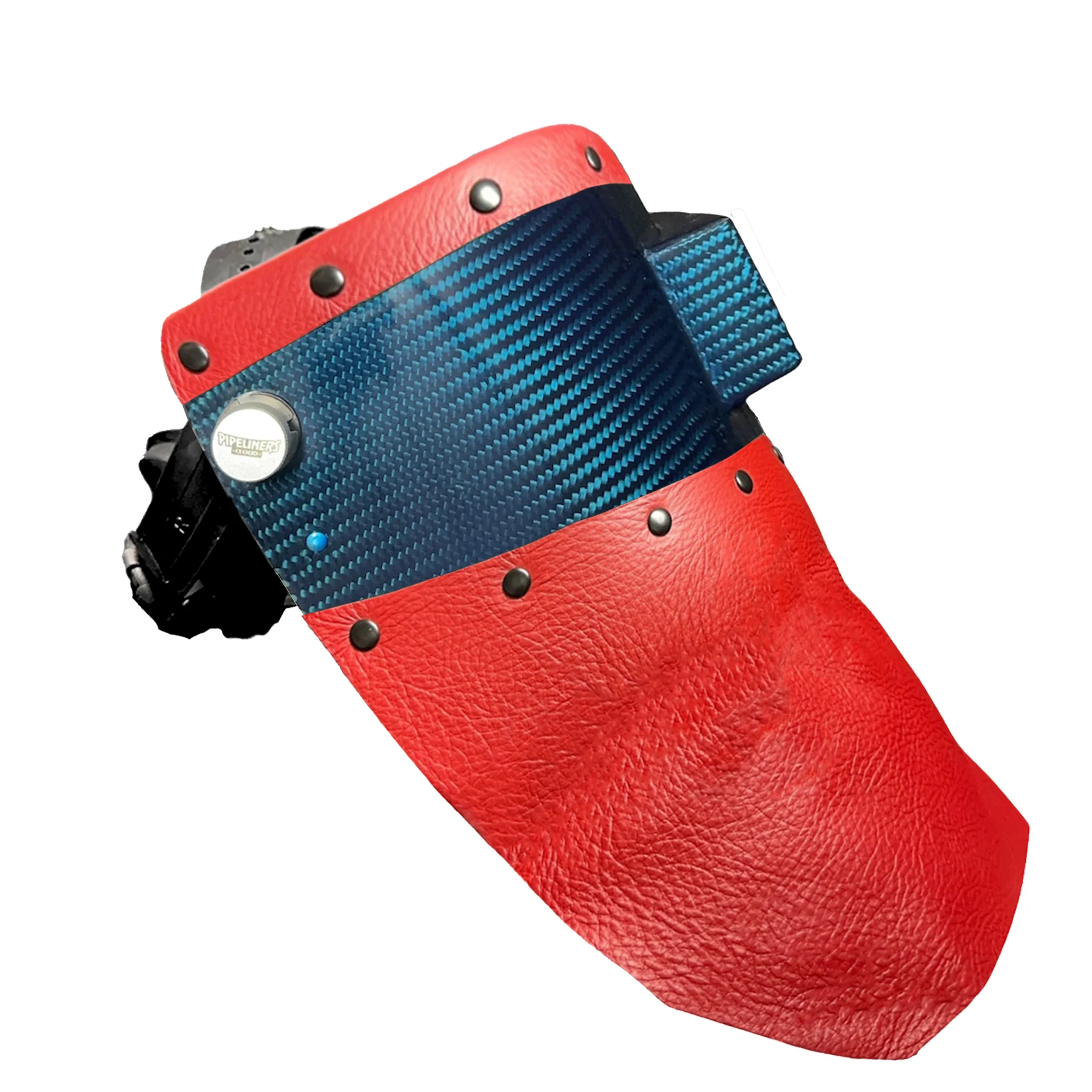 Candy Carbon Fiber Chopped Top & Bottom Leather Welding Hood - Image 16