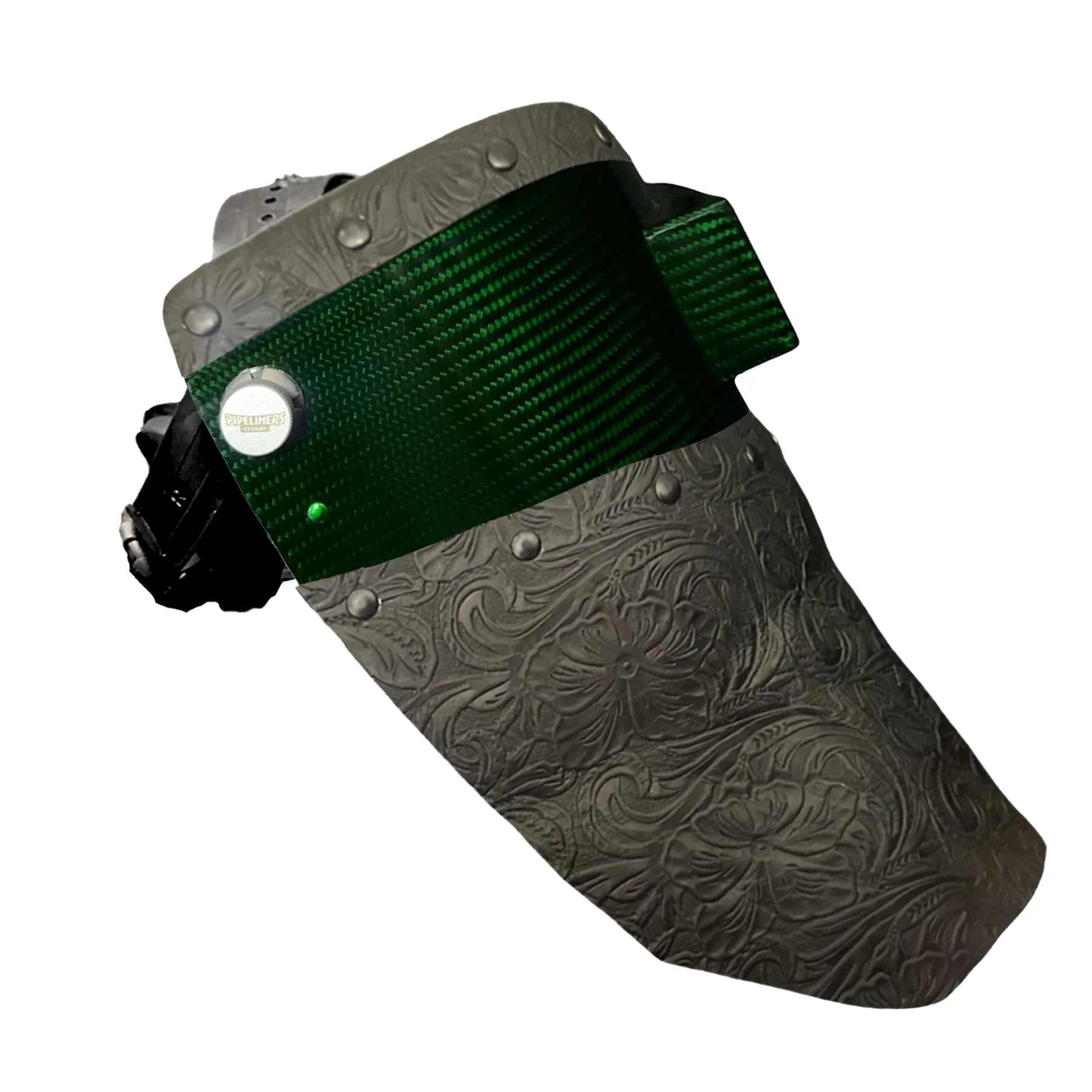 Candy Carbon Fiber Chopped Top & Bottom Leather Welding Hood - Image 27