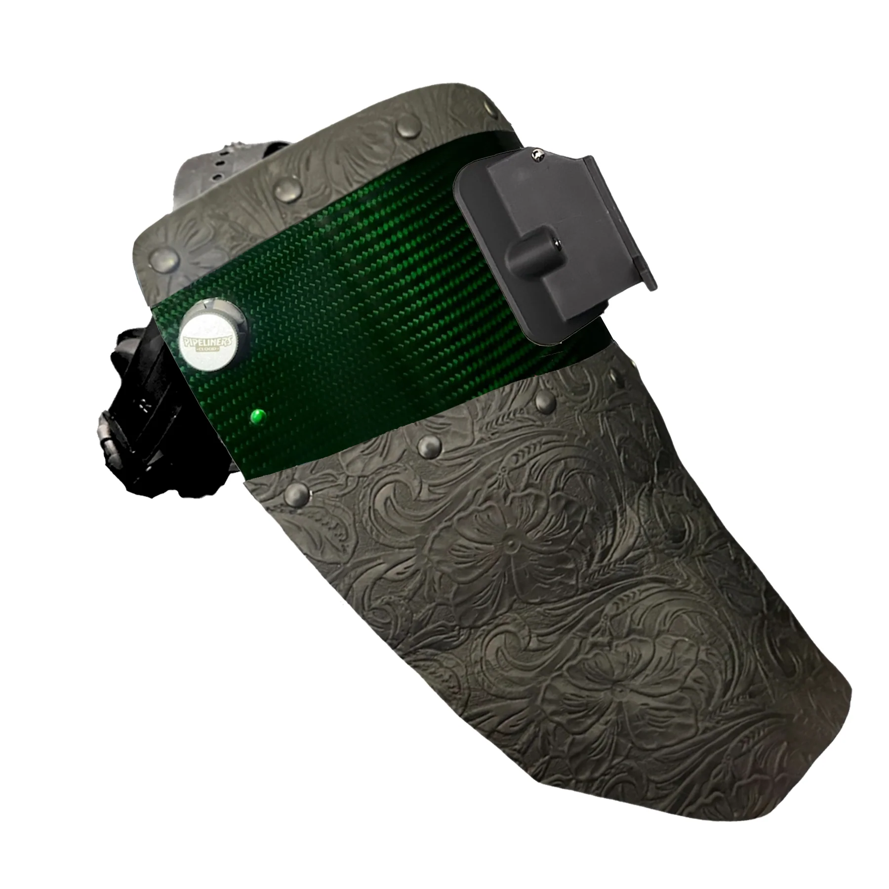 Candy Carbon Fiber Chopped Top & Bottom Leather Welding Hood - Image 28