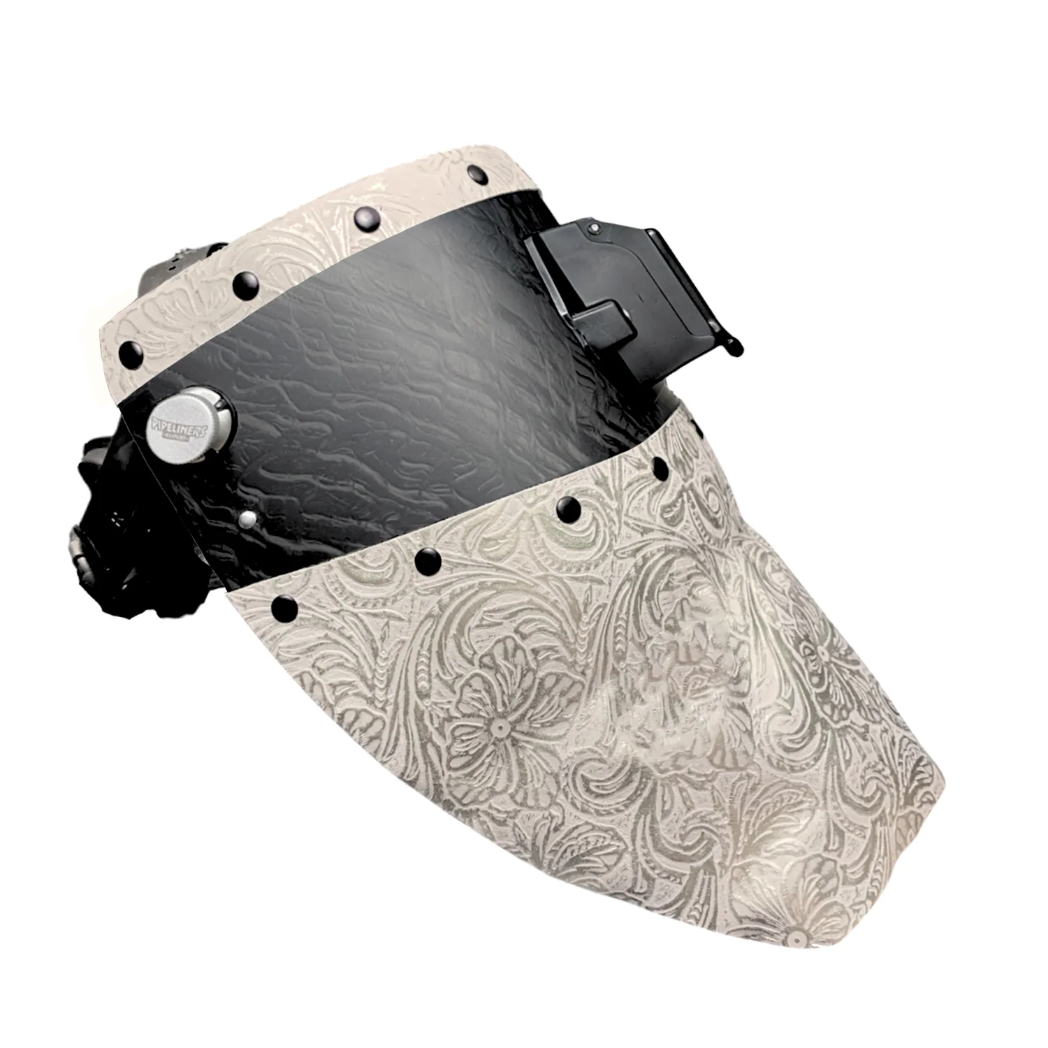Corn Silk Carbon Fiber Chopped Top & Bottom Leather Welding Hood - Image 10