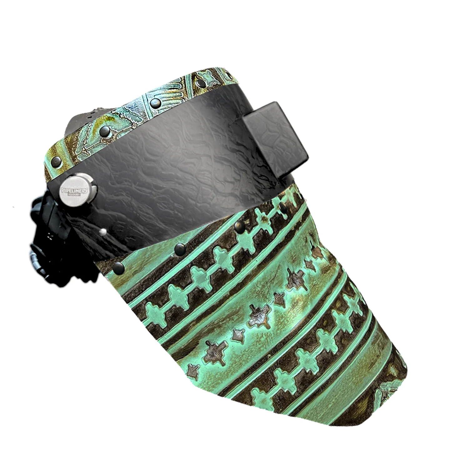 Corn Silk Carbon Fiber Chopped Top & Bottom Leather Welding Hood - Image 20