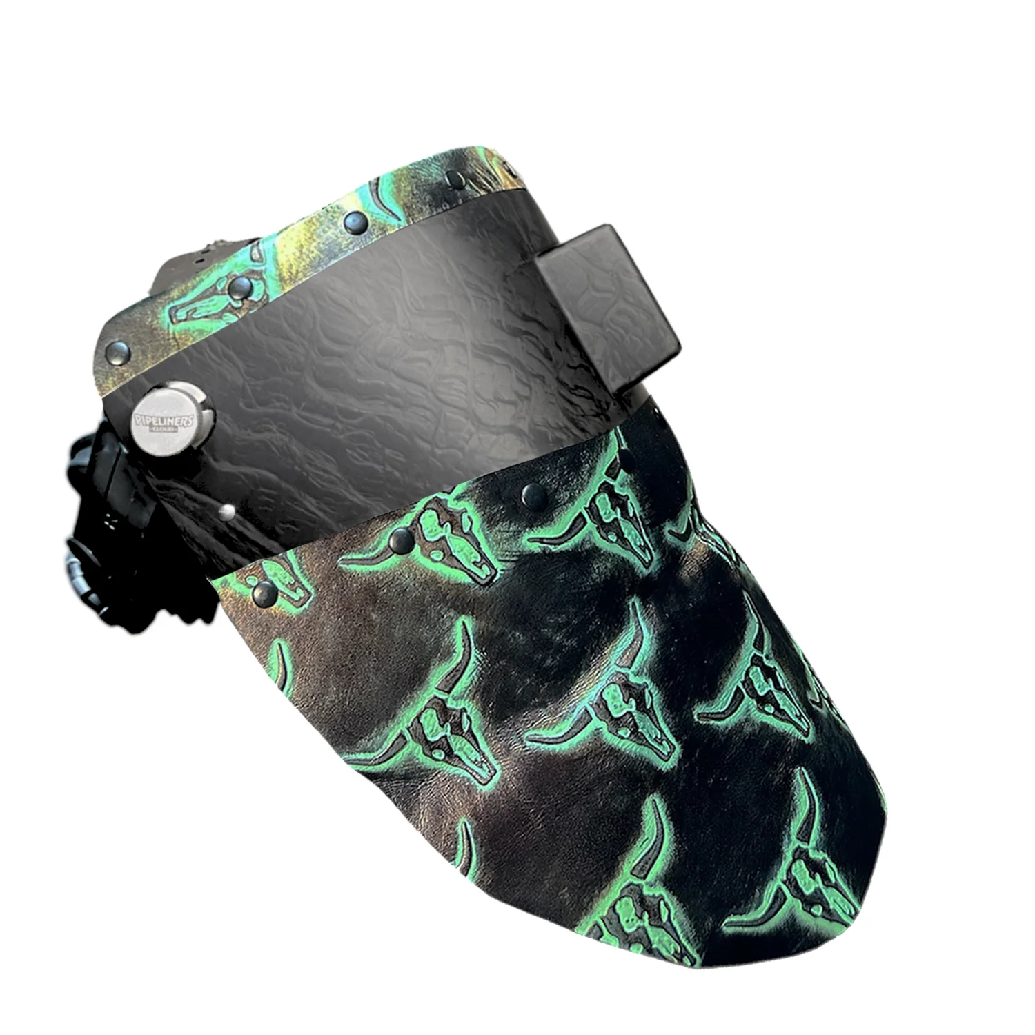 Corn Silk Carbon Fiber Chopped Top & Bottom Leather Welding Hood - Image 21