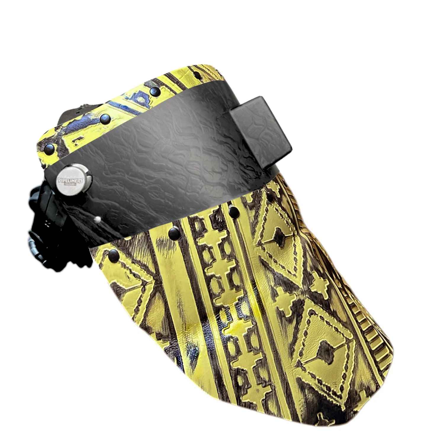 Corn Silk Carbon Fiber Chopped Top & Bottom Leather Welding Hood - Image 22