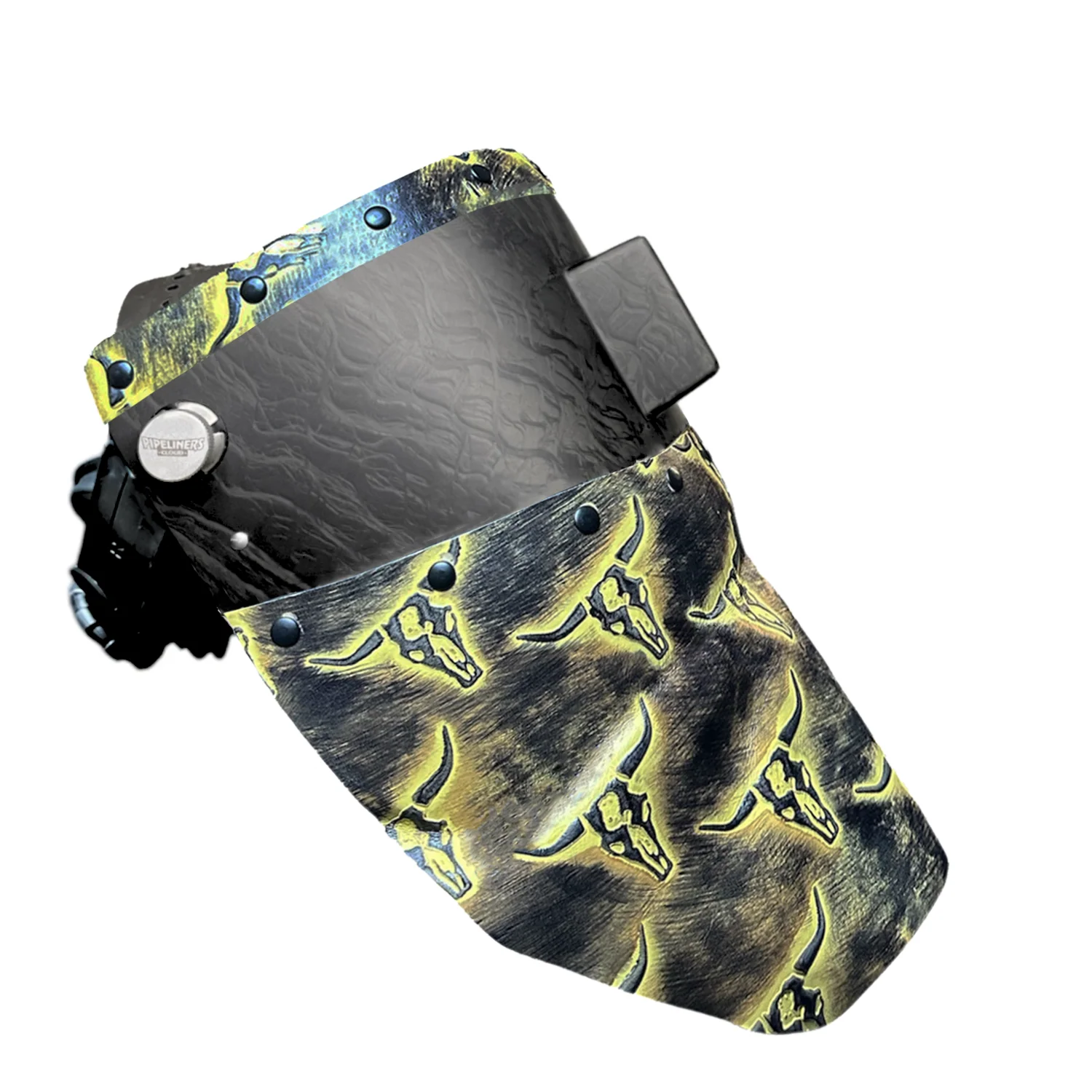Corn Silk Carbon Fiber Chopped Top & Bottom Leather Welding Hood - Image 23