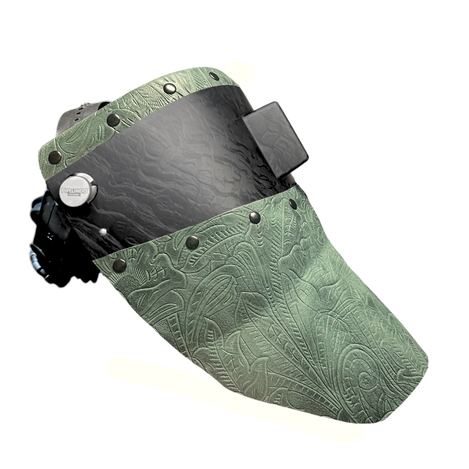 Corn Silk Carbon Fiber Chopped Top & Bottom Leather Welding Hood - Image 25