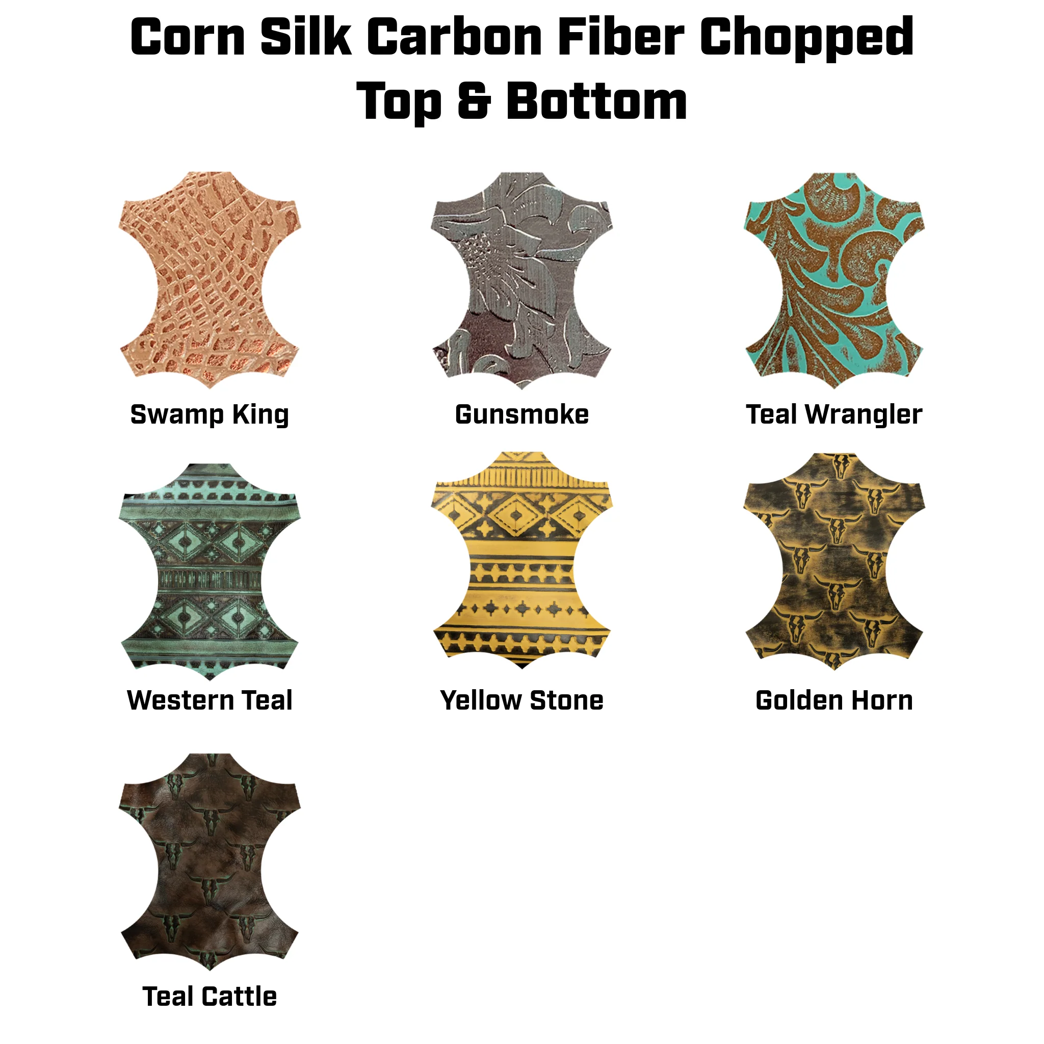 Corn Silk Carbon Fiber Chopped Top & Bottom Leather Welding Hood - Image 3