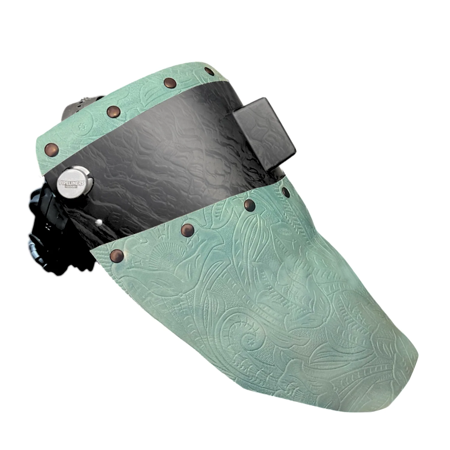 Corn Silk Carbon Fiber Chopped Top & Bottom Leather Welding Hood - Image 31