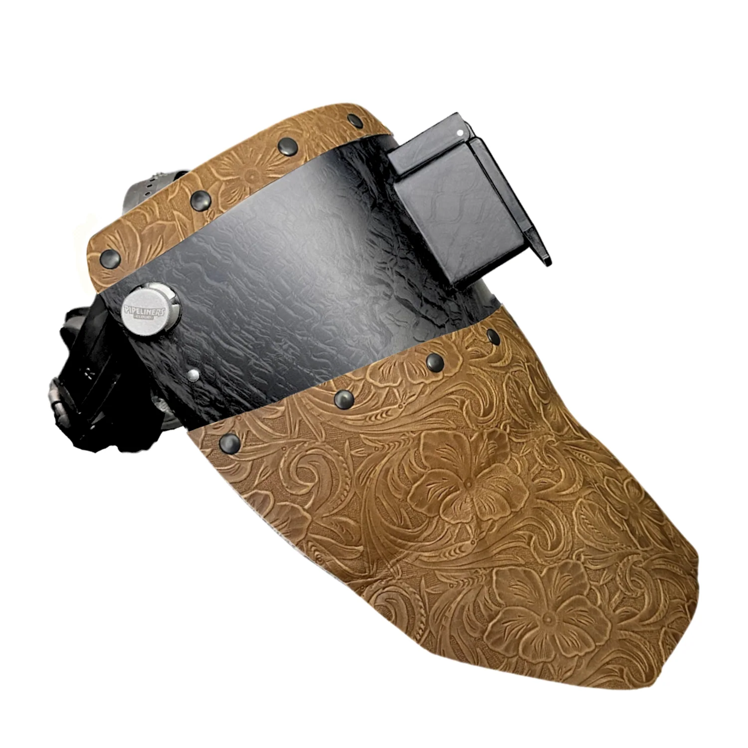Corn Silk Carbon Fiber Chopped Top & Bottom Leather Welding Hood - Image 35