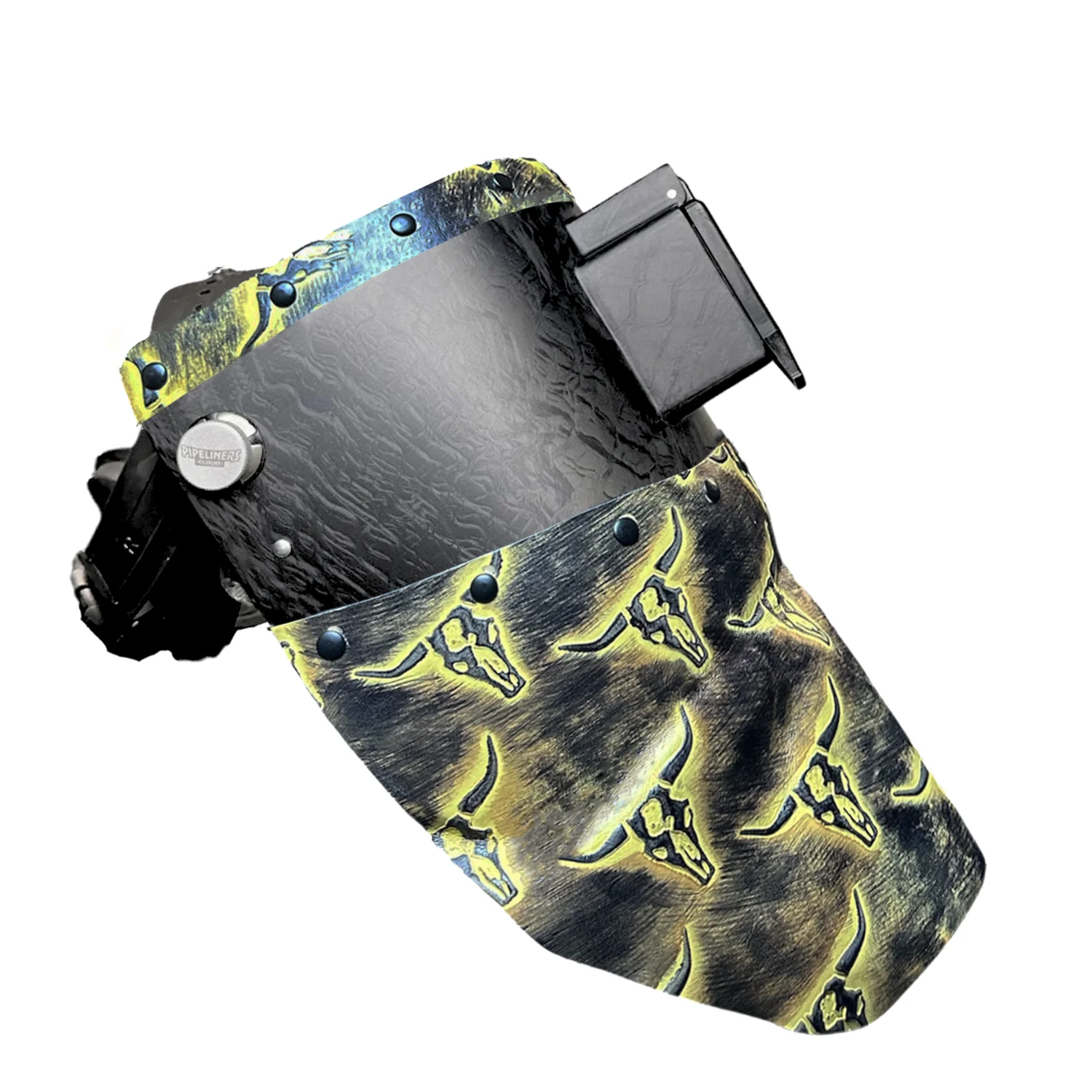 Corn Silk Carbon Fiber Chopped Top & Bottom Leather Welding Hood - Image 38