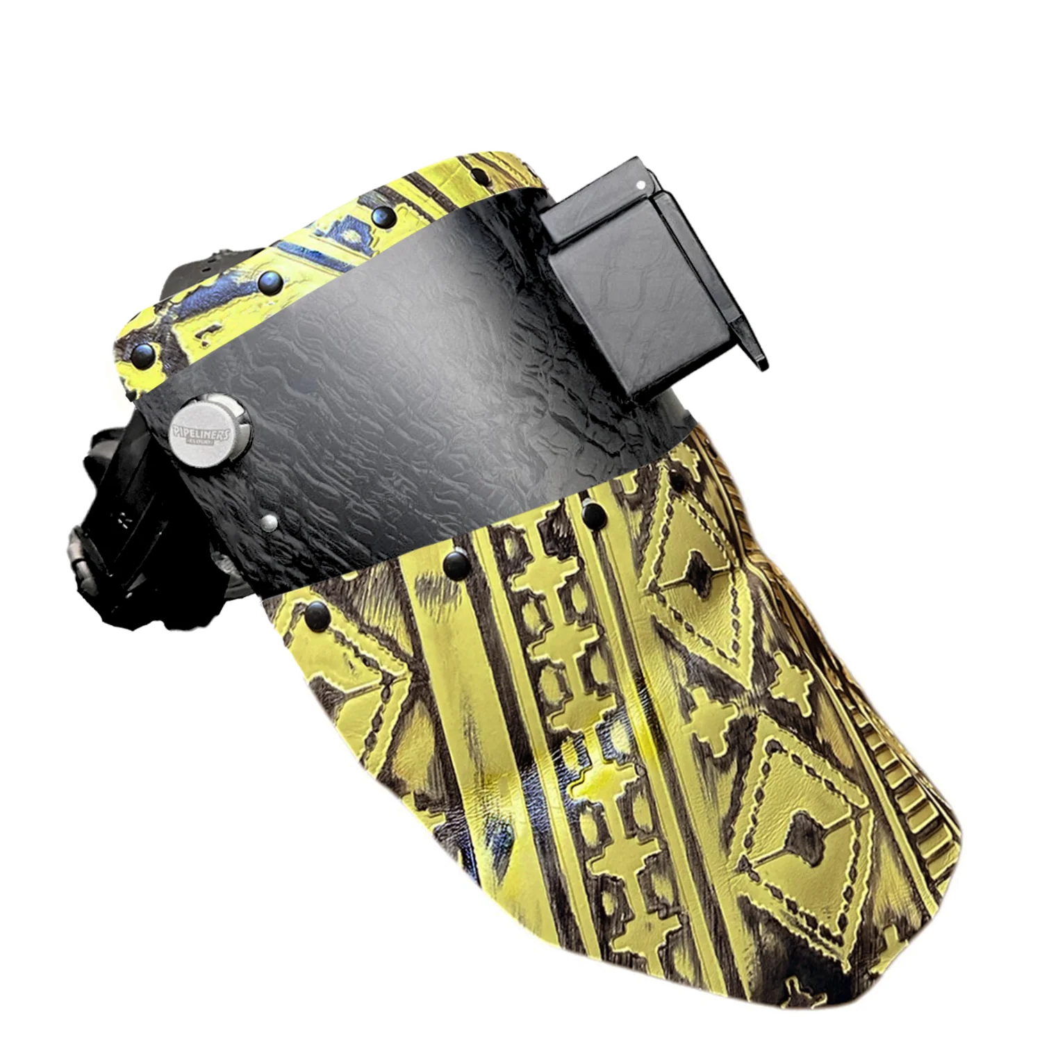 Corn Silk Carbon Fiber Chopped Top & Bottom Leather Welding Hood - Image 39