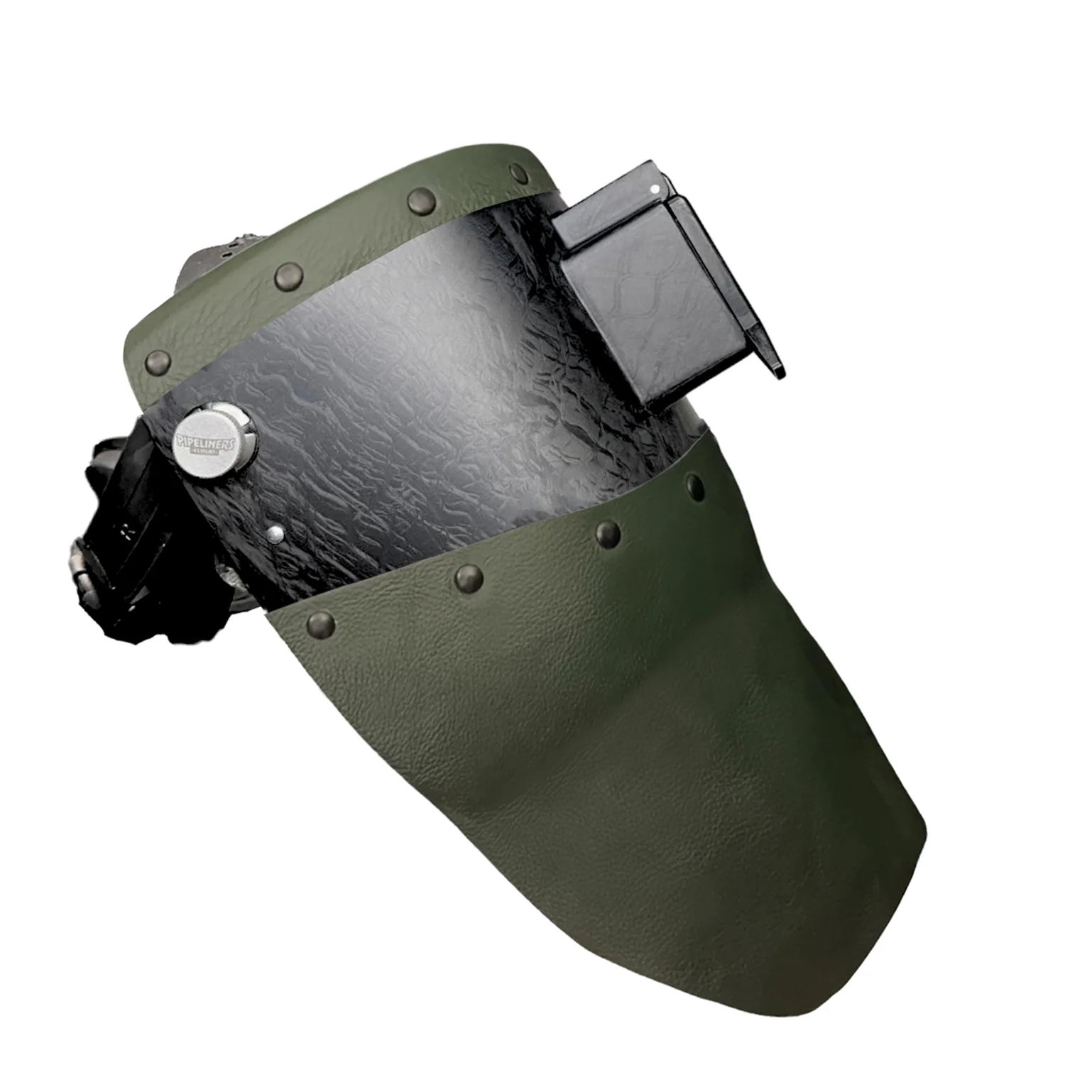 Corn Silk Carbon Fiber Chopped Top & Bottom Leather Welding Hood - Image 40