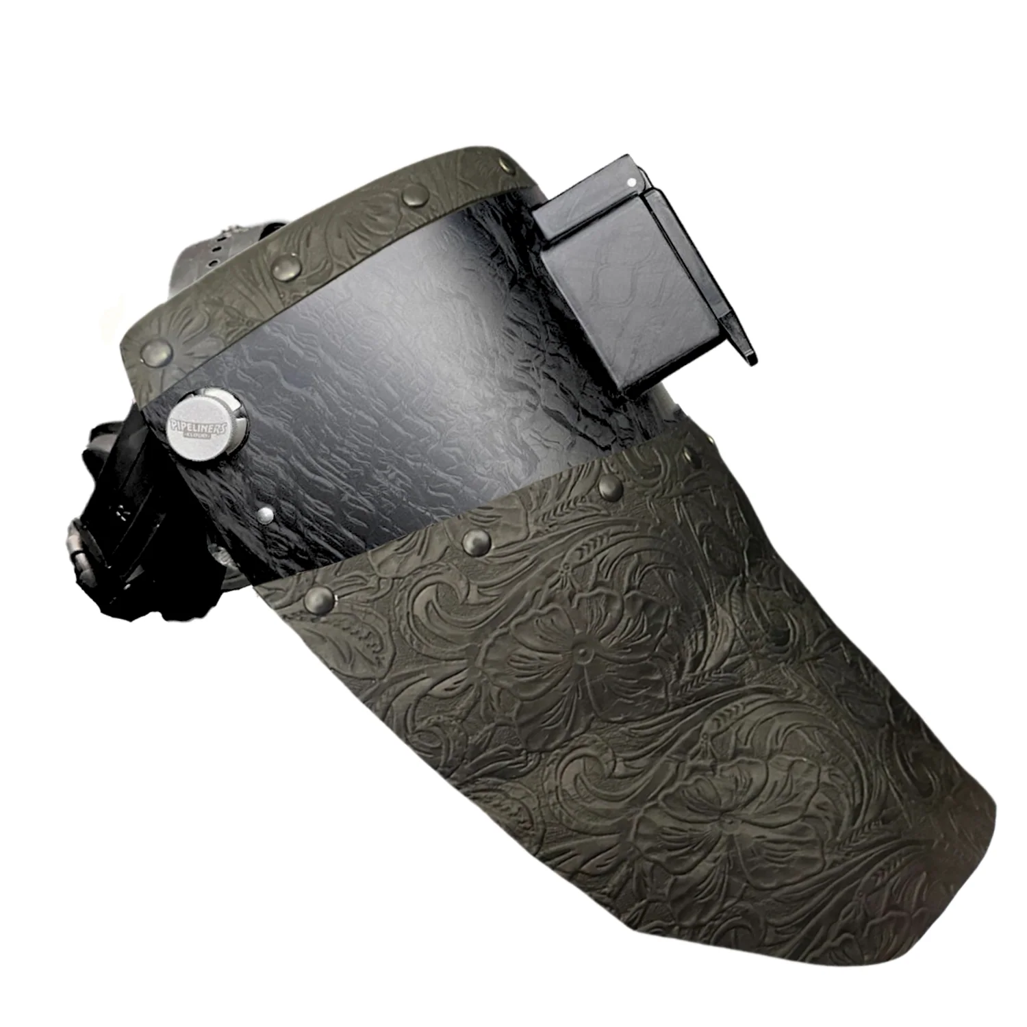 Corn Silk Carbon Fiber Chopped Top & Bottom Leather Welding Hood - Image 41