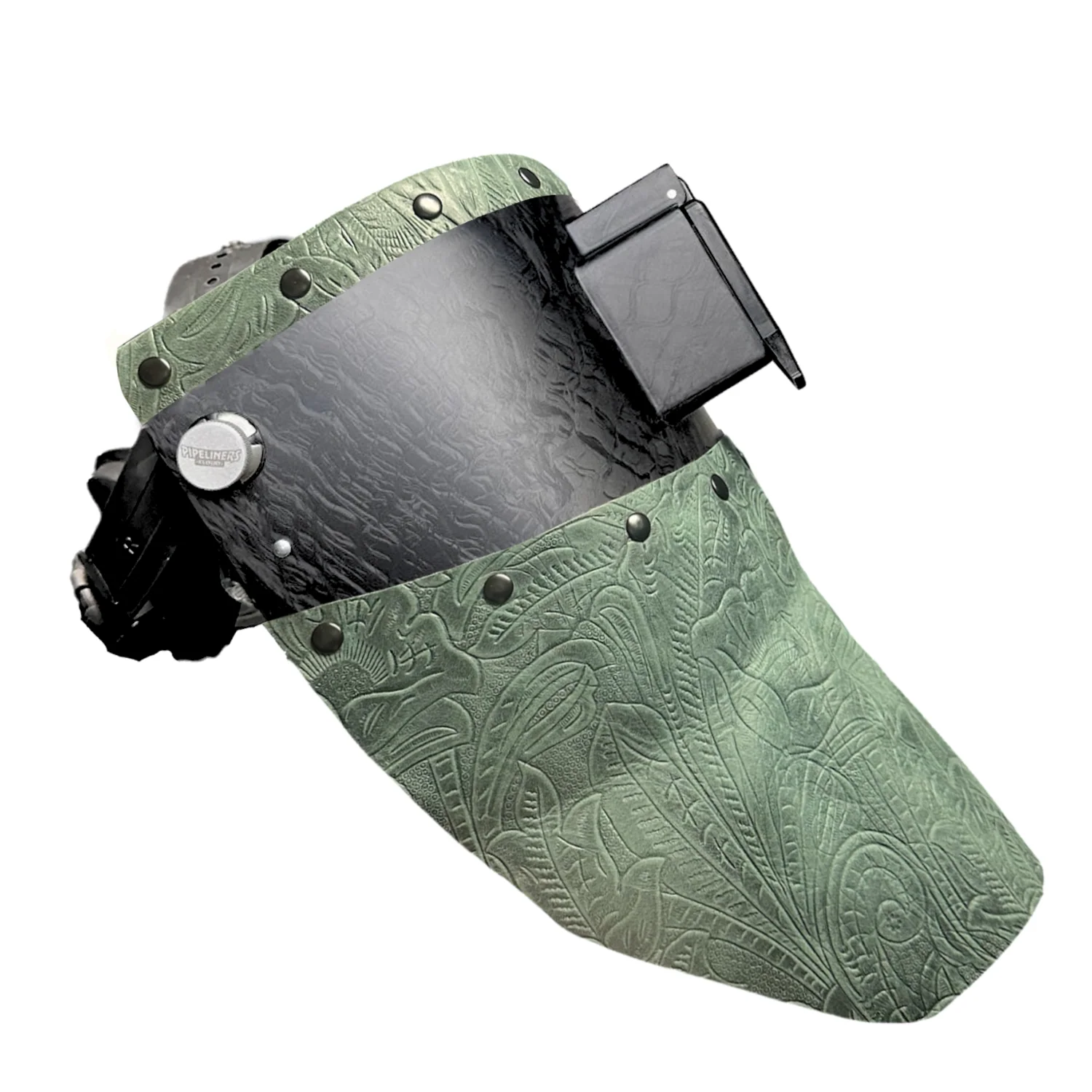 Corn Silk Carbon Fiber Chopped Top & Bottom Leather Welding Hood - Image 43