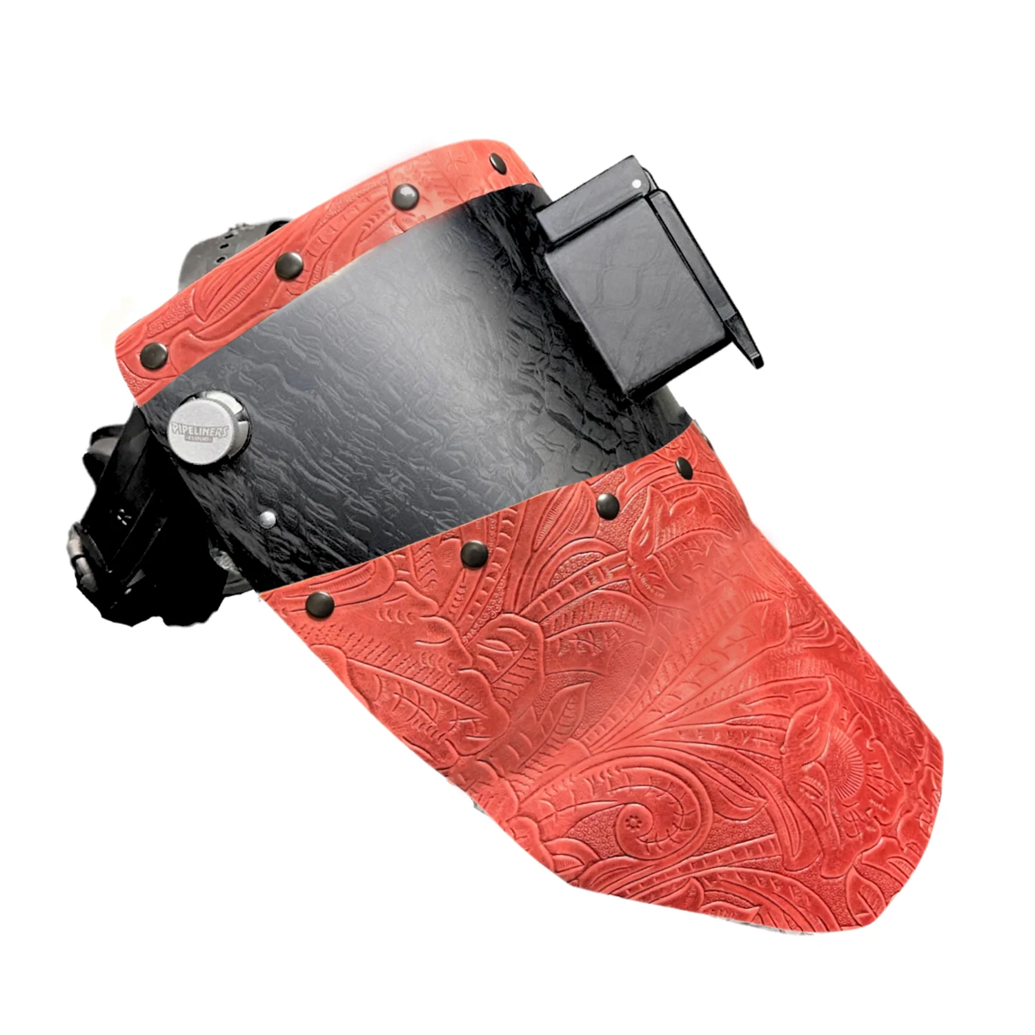Corn Silk Carbon Fiber Chopped Top & Bottom Leather Welding Hood - Image 46