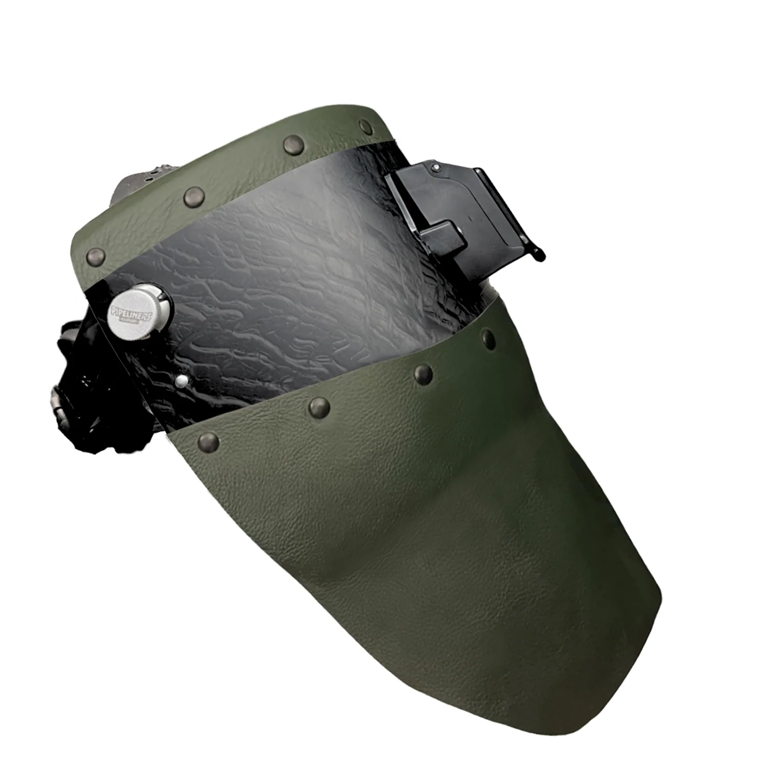 Corn Silk Carbon Fiber Chopped Top & Bottom Leather Welding Hood - Image 9