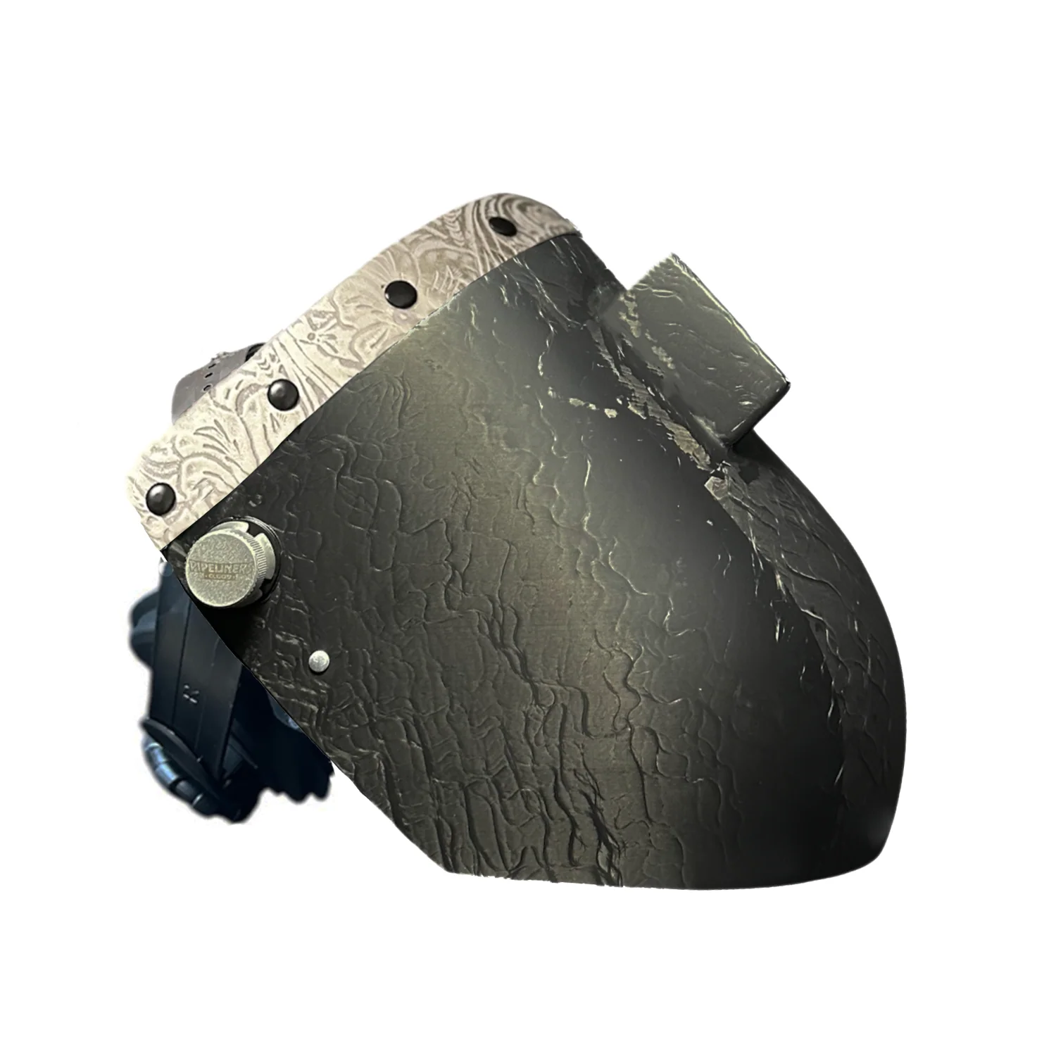Corn Silk Carbon Fiber Chopped Top Leather Welding Hood - Image 10
