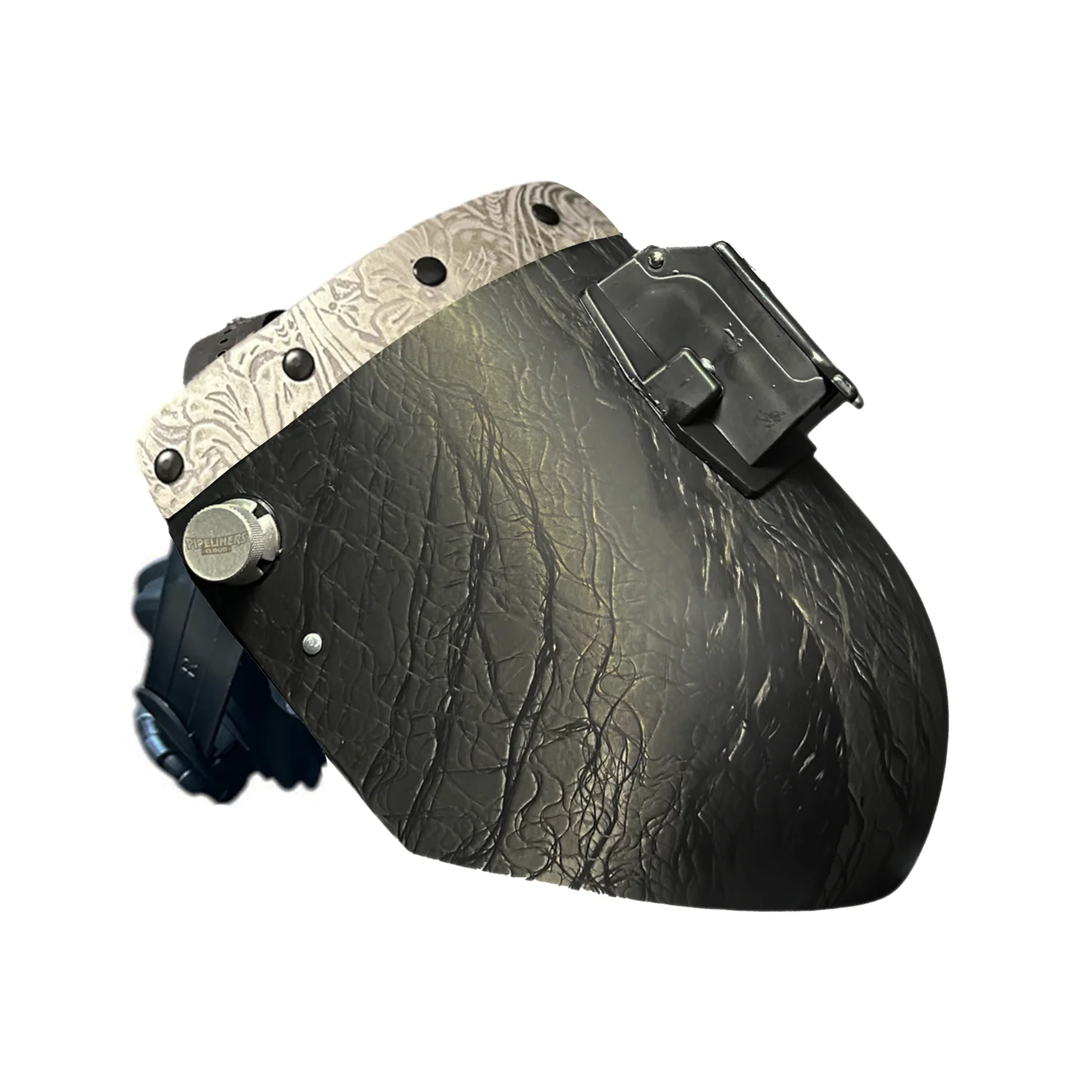 Corn Silk Carbon Fiber Chopped Top Leather Welding Hood - Image 11