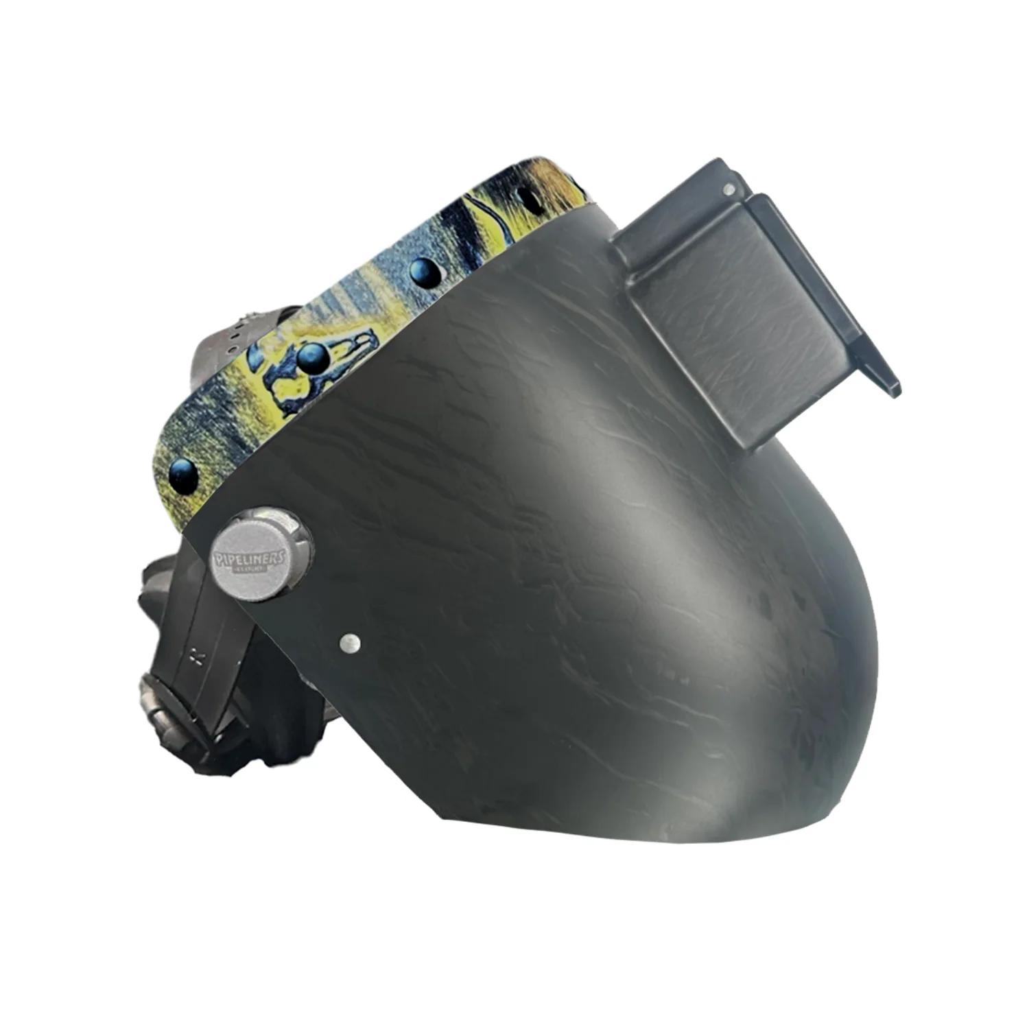 Corn Silk Carbon Fiber Chopped Top Leather Welding Hood - Image 12