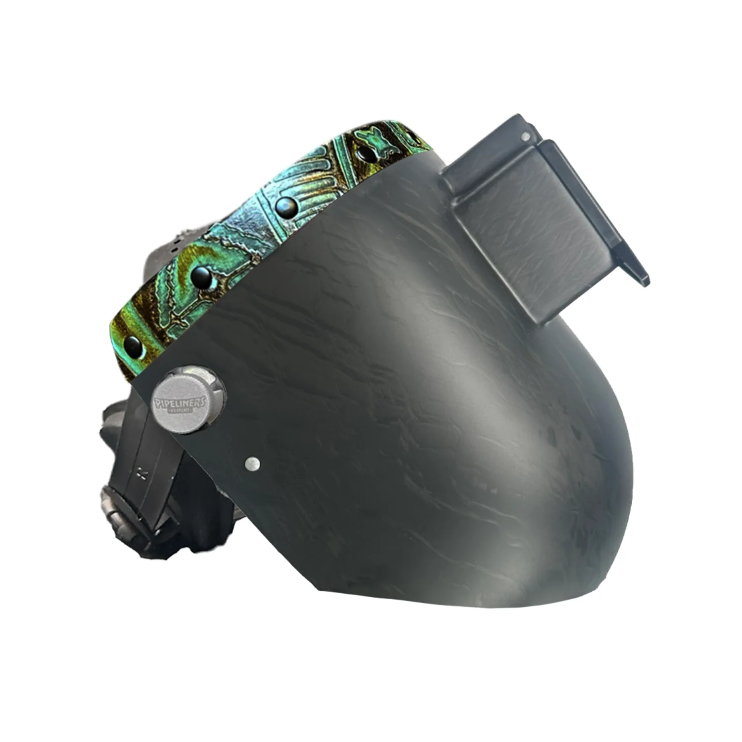 Corn Silk Carbon Fiber Chopped Top Leather Welding Hood - Image 13