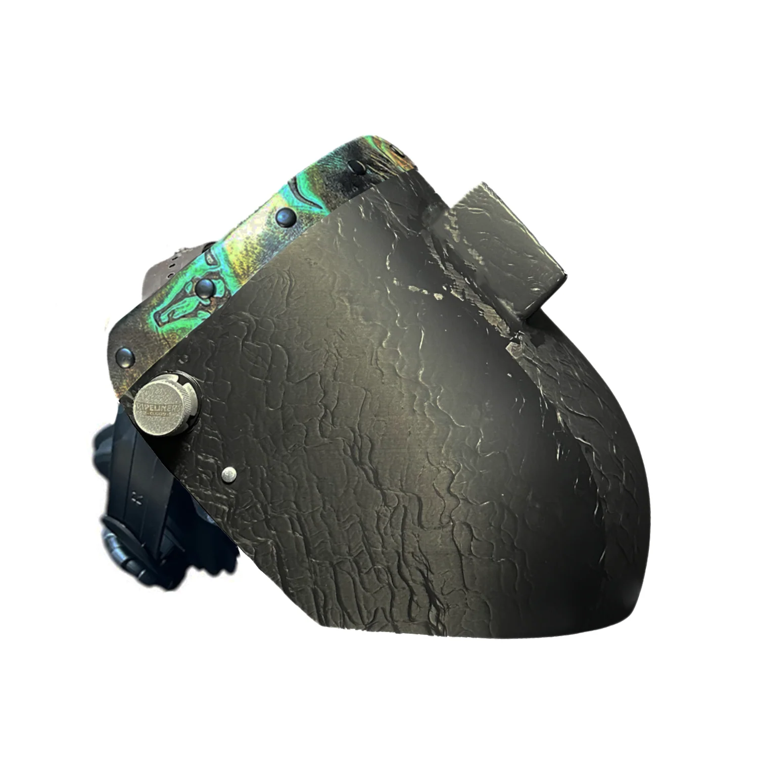 Corn Silk Carbon Fiber Chopped Top Leather Welding Hood - Image 14
