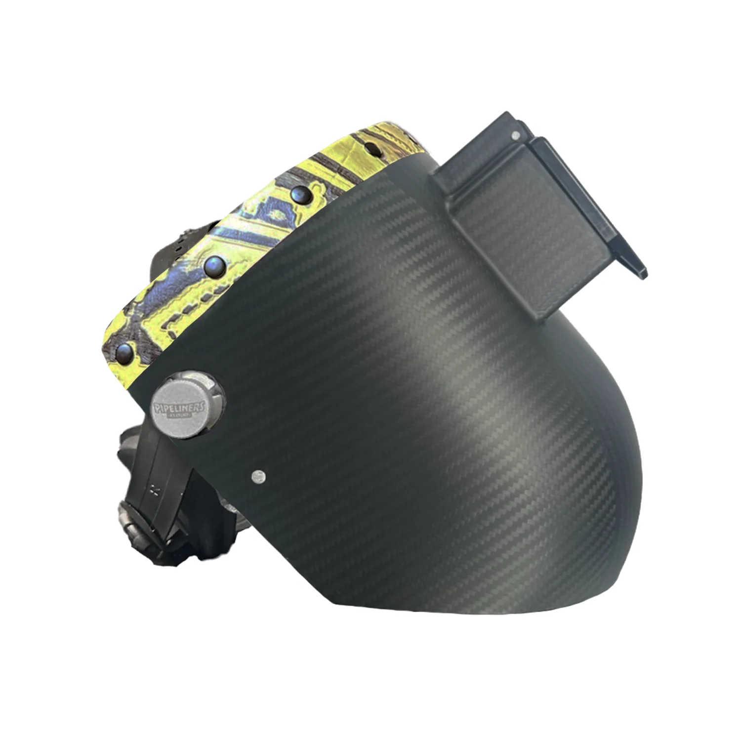 Corn Silk Carbon Fiber Chopped Top Leather Welding Hood - Image 18
