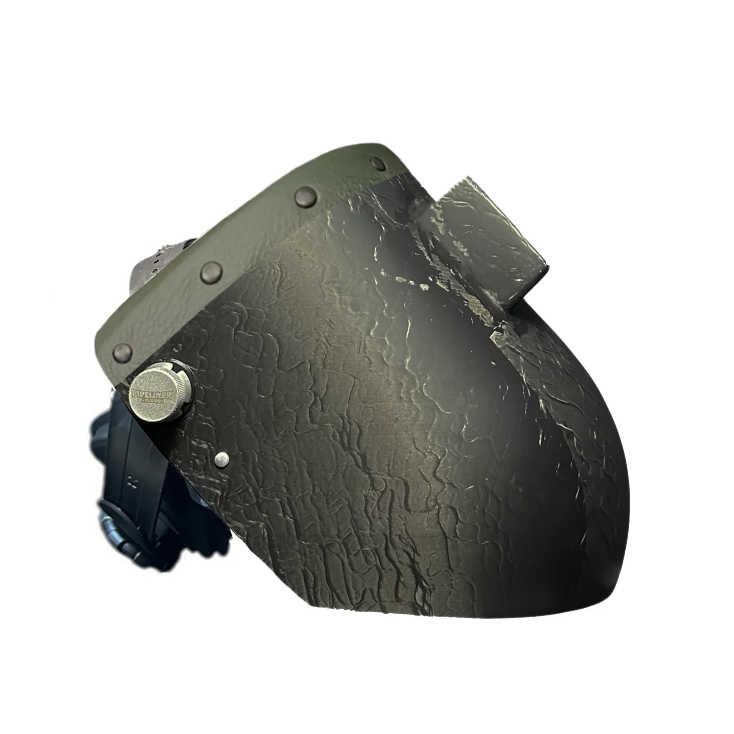 Corn Silk Carbon Fiber Chopped Top Leather Welding Hood - Image 20