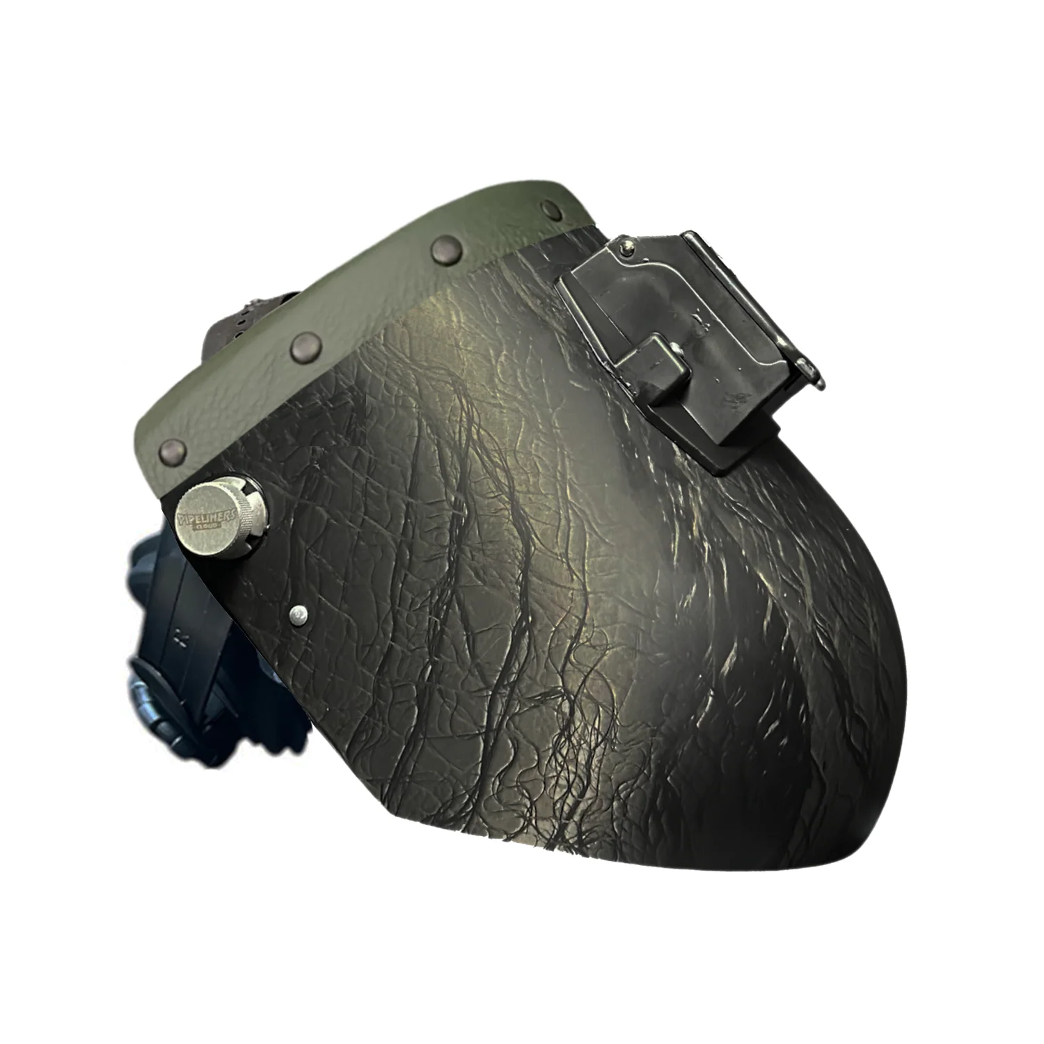 Corn Silk Carbon Fiber Chopped Top Leather Welding Hood - Image 21