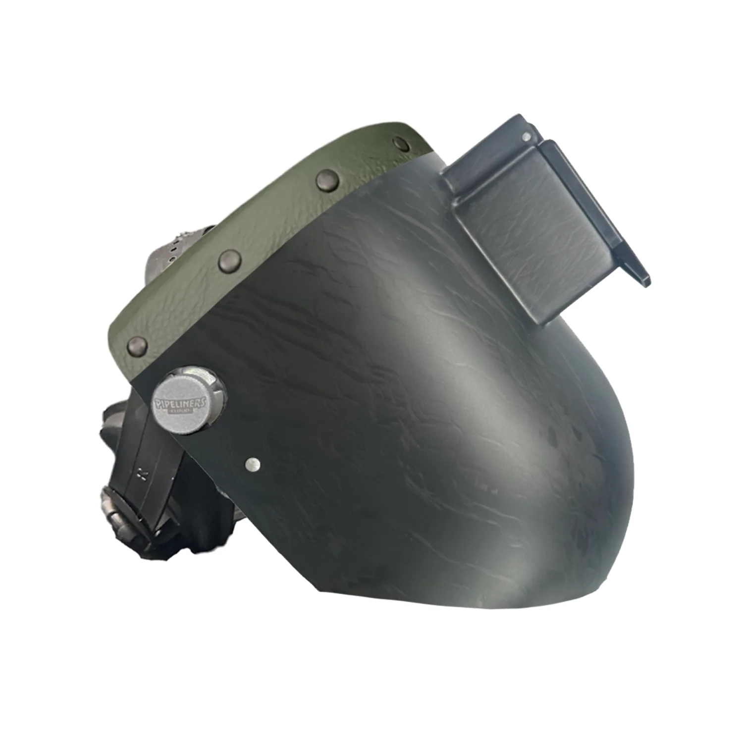 Corn Silk Carbon Fiber Chopped Top Leather Welding Hood - Image 22