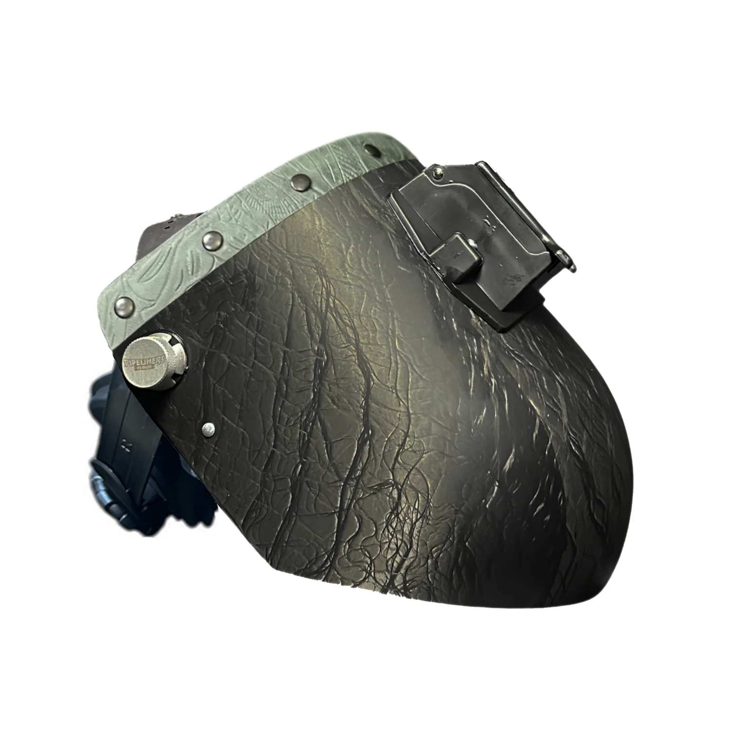 Corn Silk Carbon Fiber Chopped Top Leather Welding Hood - Image 23