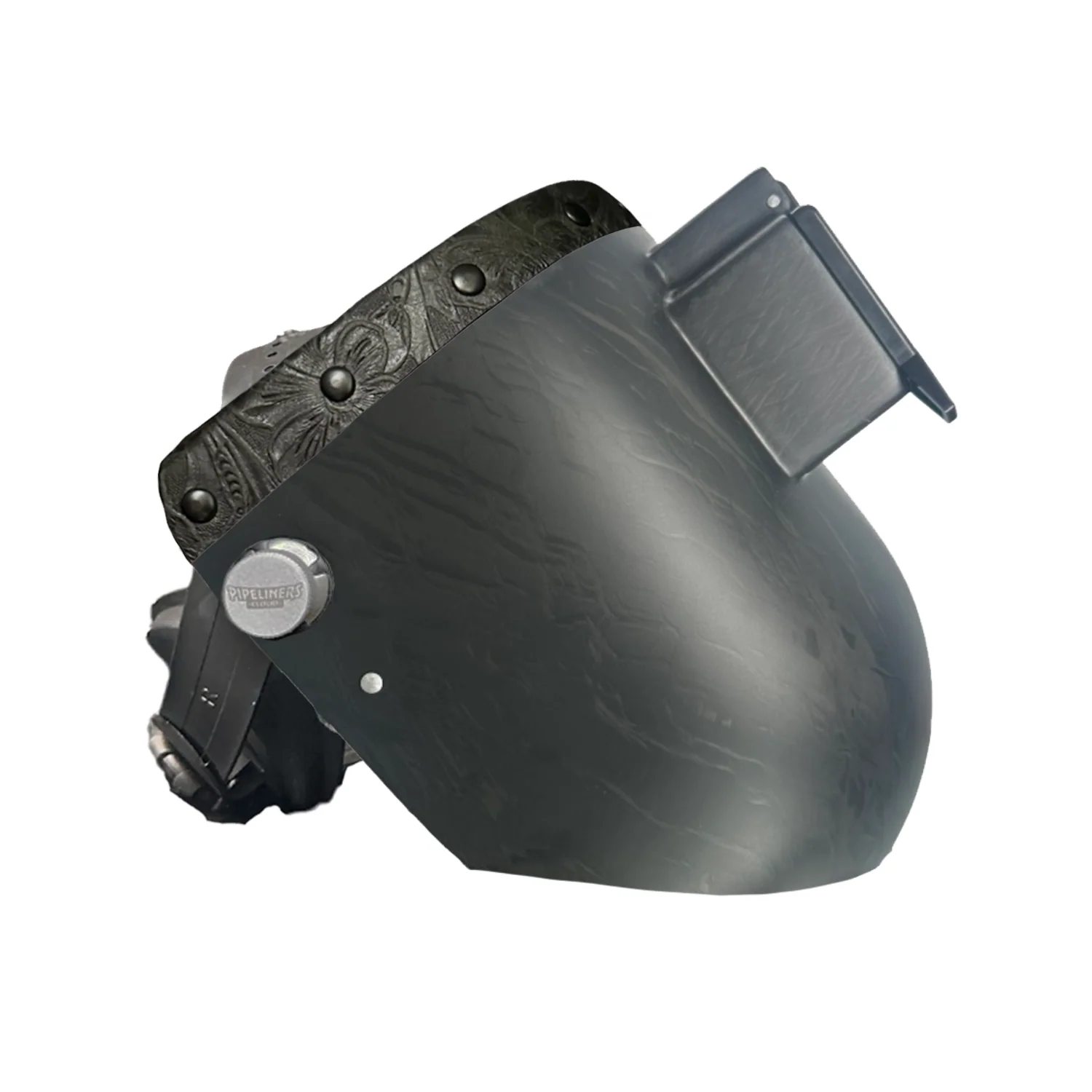 Corn Silk Carbon Fiber Chopped Top Leather Welding Hood - Image 24