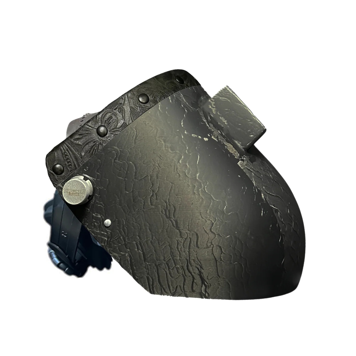 Corn Silk Carbon Fiber Chopped Top Leather Welding Hood - Image 25