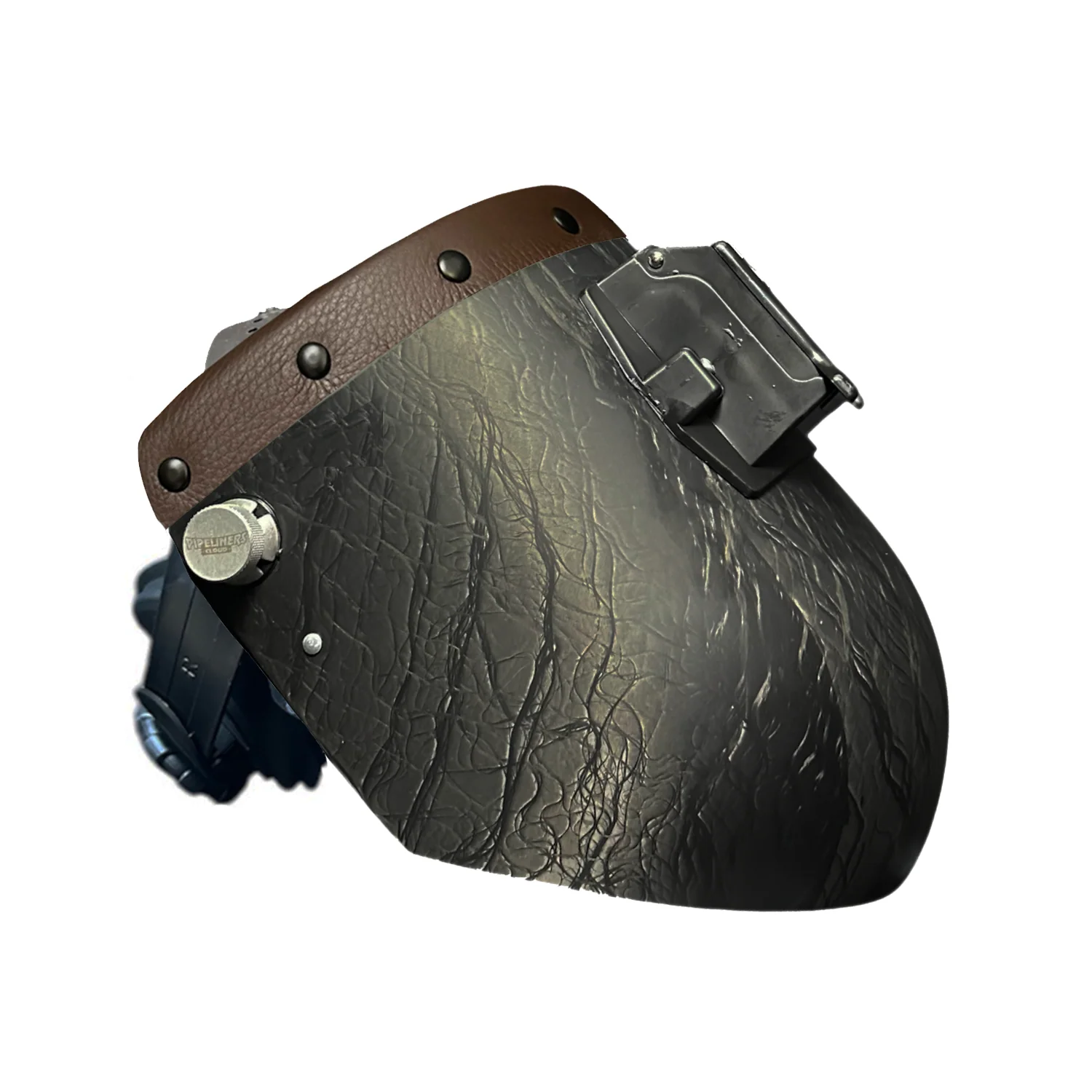 Corn Silk Carbon Fiber Chopped Top Leather Welding Hood - Image 30