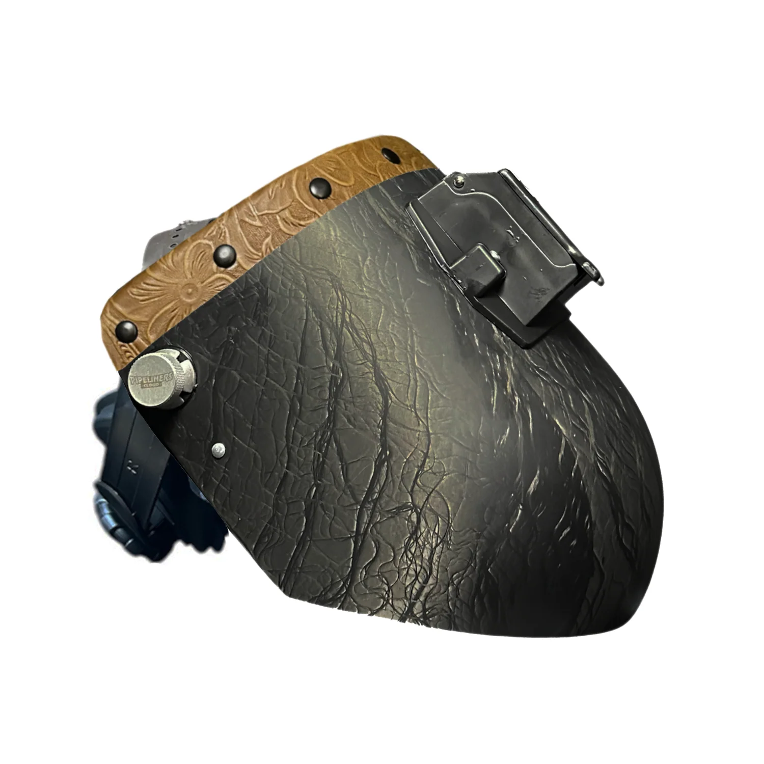 Corn Silk Carbon Fiber Chopped Top Leather Welding Hood - Image 33