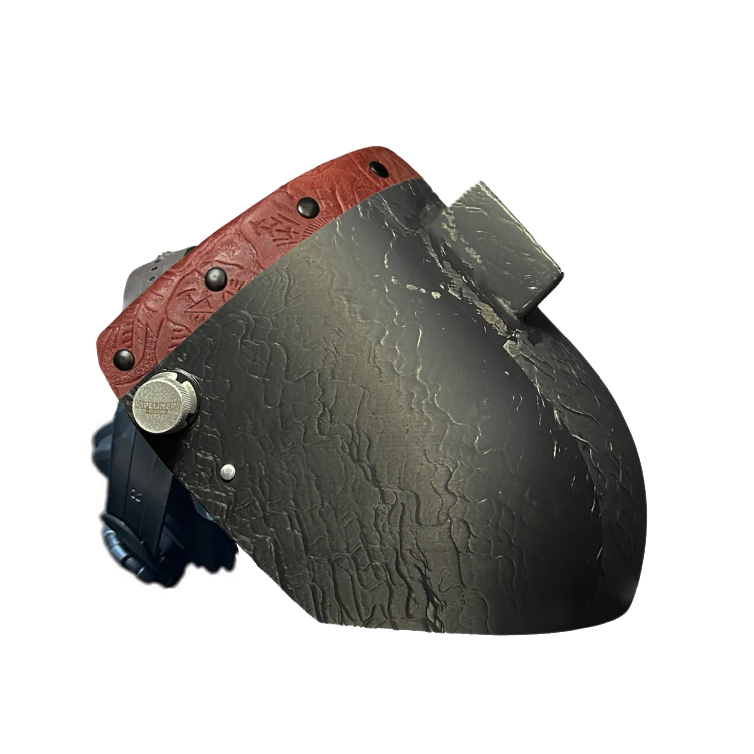 Corn Silk Carbon Fiber Chopped Top Leather Welding Hood - Image 37