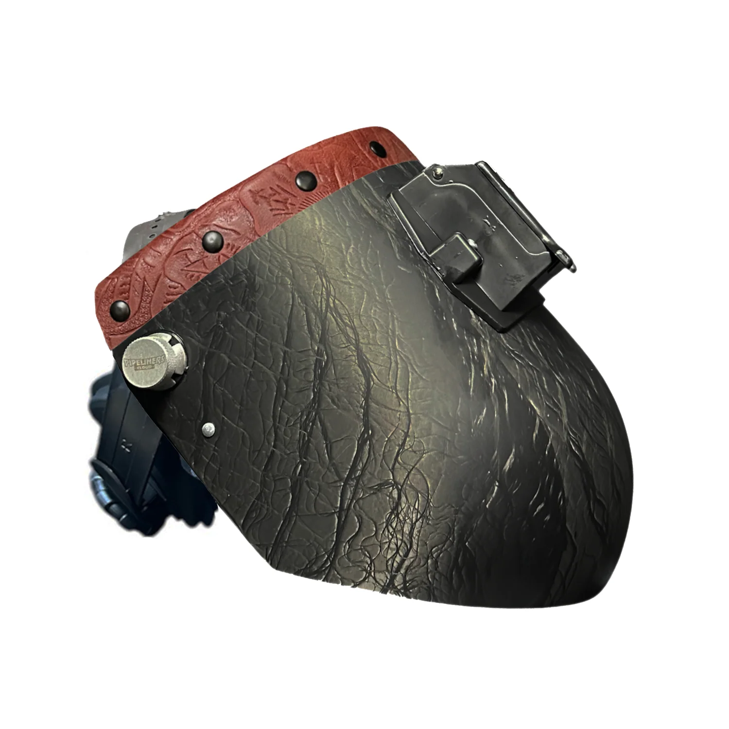 Corn Silk Carbon Fiber Chopped Top Leather Welding Hood - Image 38