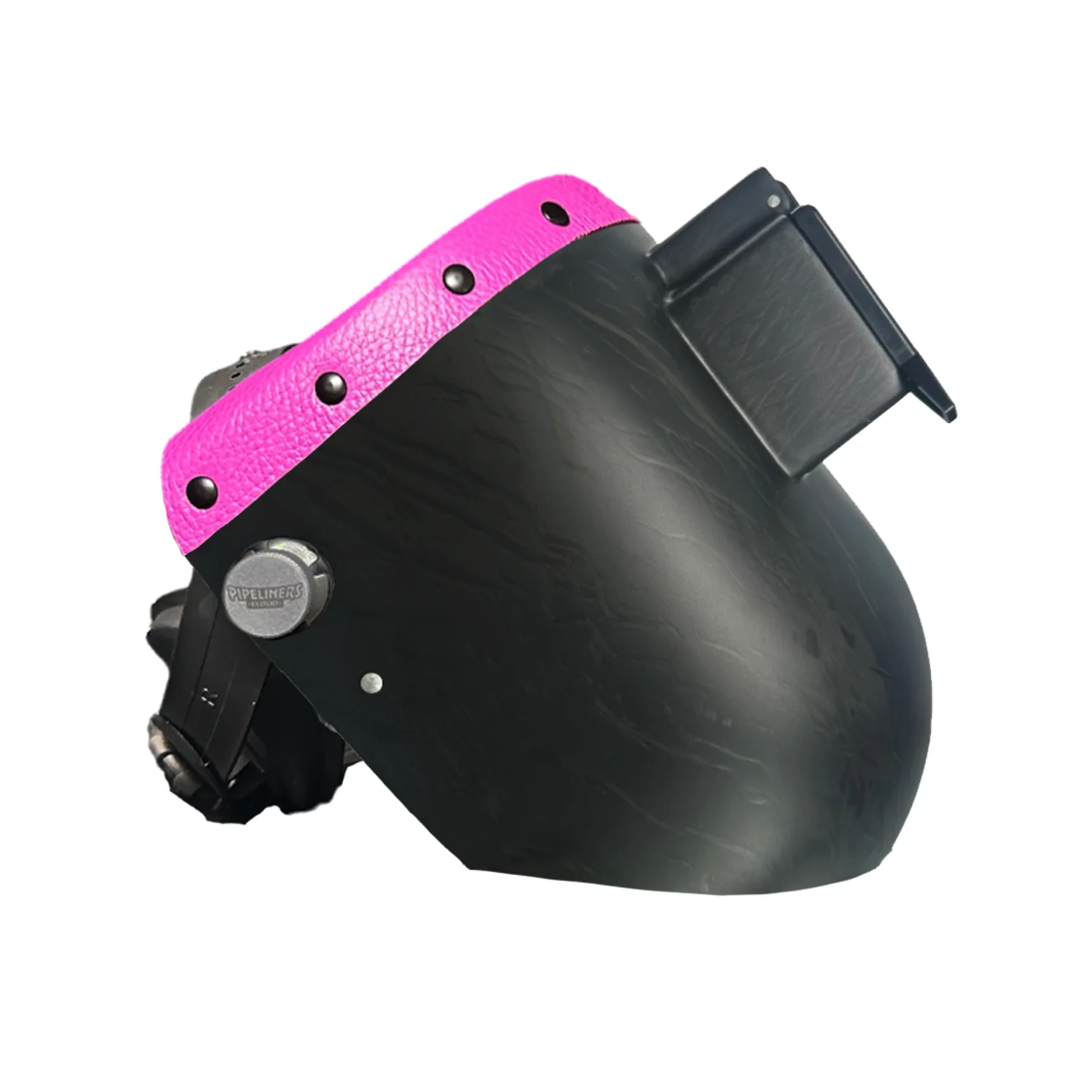 Corn Silk Carbon Fiber Chopped Top Leather Welding Hood - Image 4