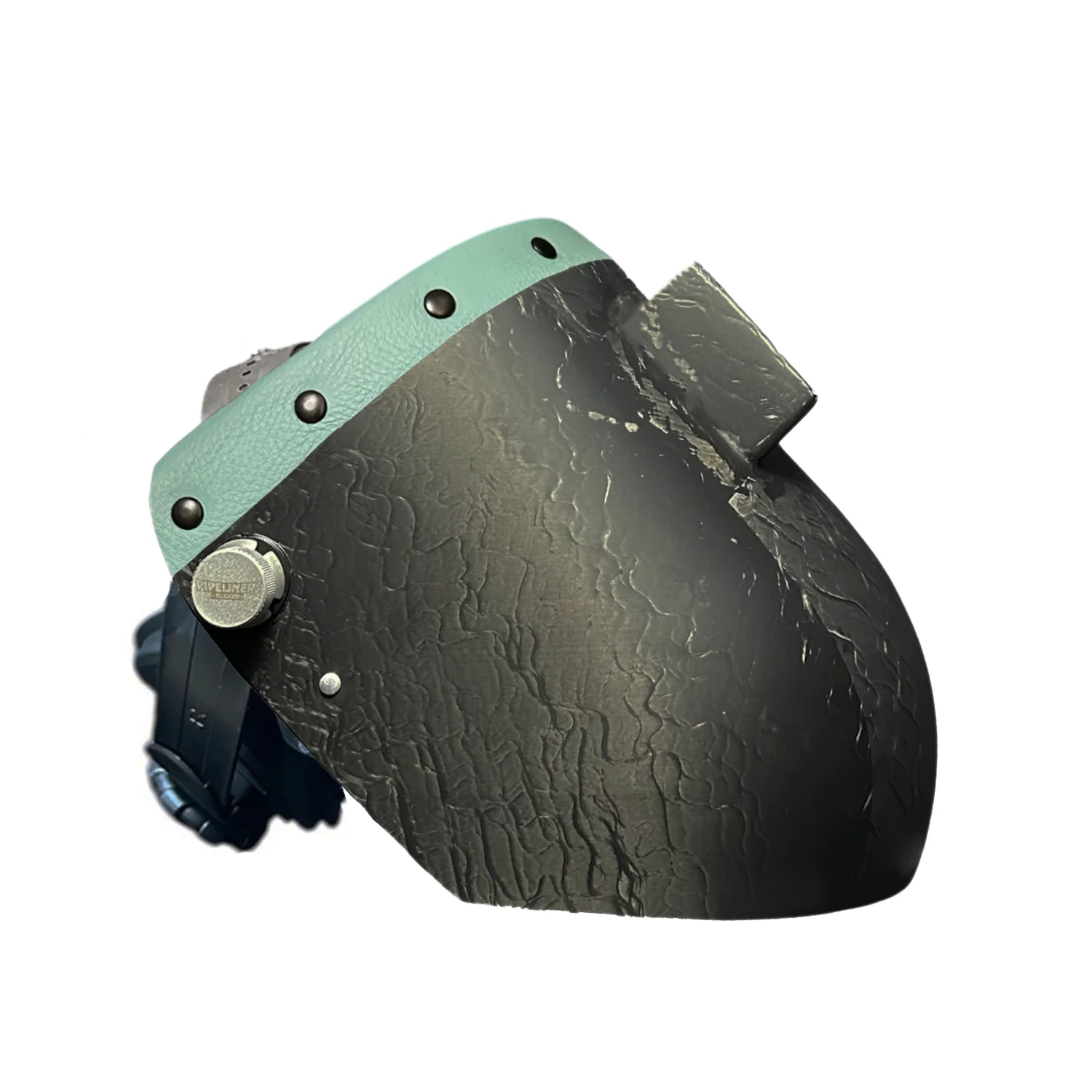 Corn Silk Carbon Fiber Chopped Top Leather Welding Hood - Image 43