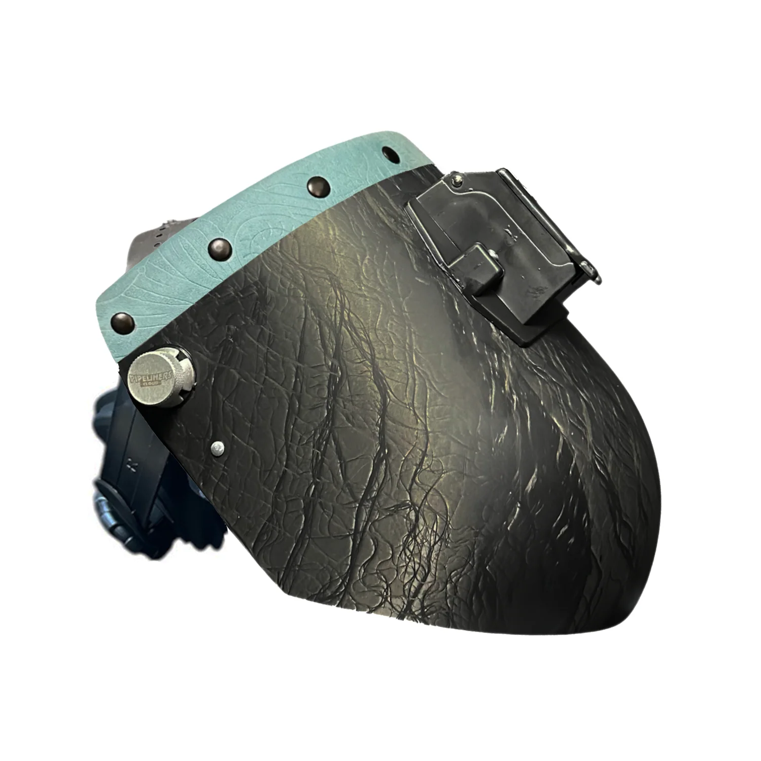 Corn Silk Carbon Fiber Chopped Top Leather Welding Hood - Image 45