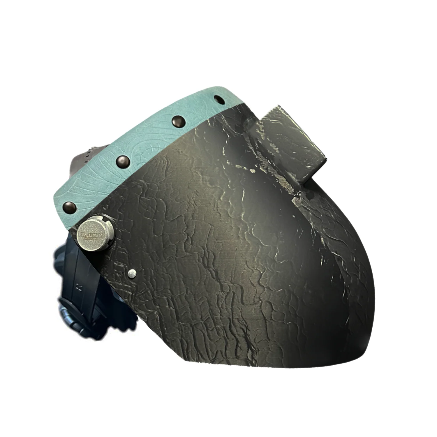 Corn Silk Carbon Fiber Chopped Top Leather Welding Hood - Image 46
