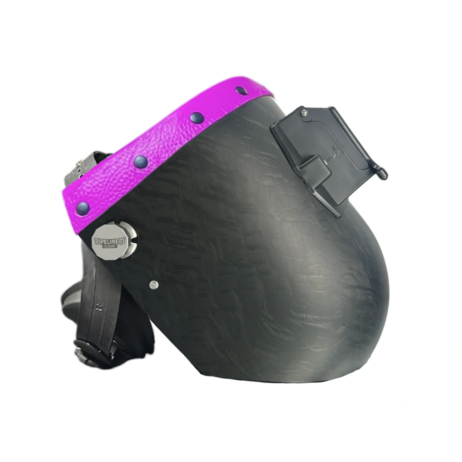 Corn Silk Carbon Fiber Chopped Top Leather Welding Hood - Image 5