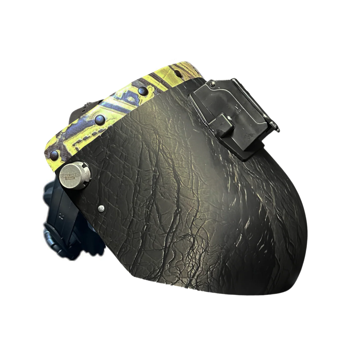 Corn Silk Carbon Fiber Chopped Top Leather Welding Hood - Image 51