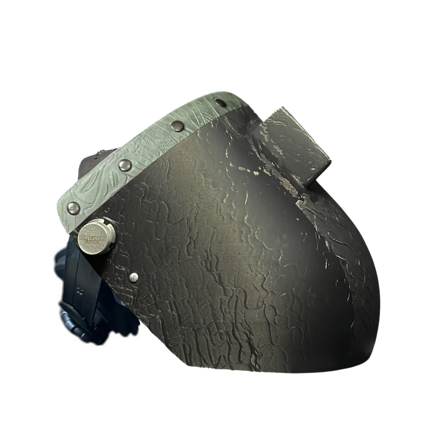 Corn Silk Carbon Fiber Chopped Top Leather Welding Hood - Image 53
