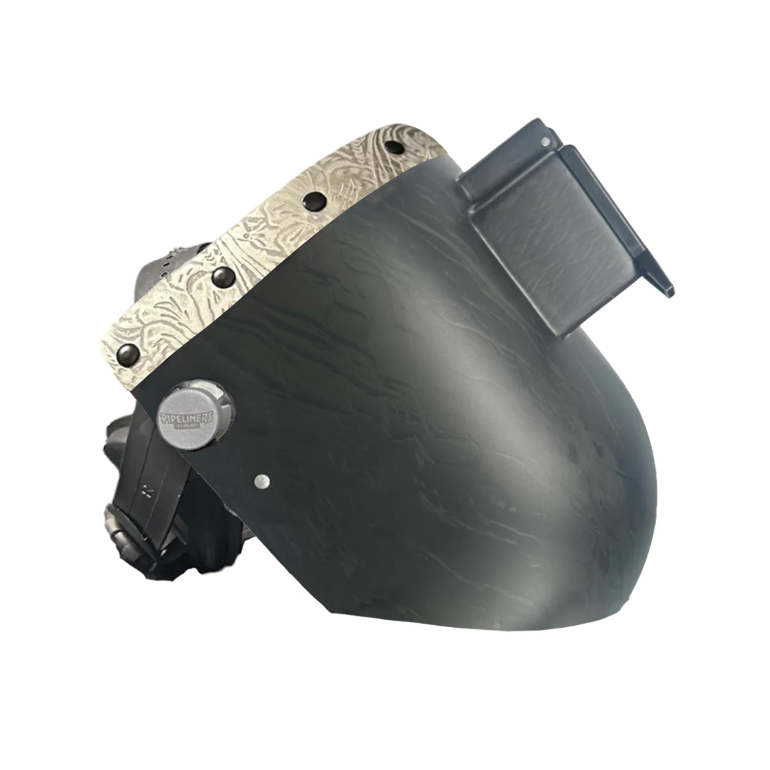 Corn Silk Carbon Fiber Chopped Top Leather Welding Hood - Image 55