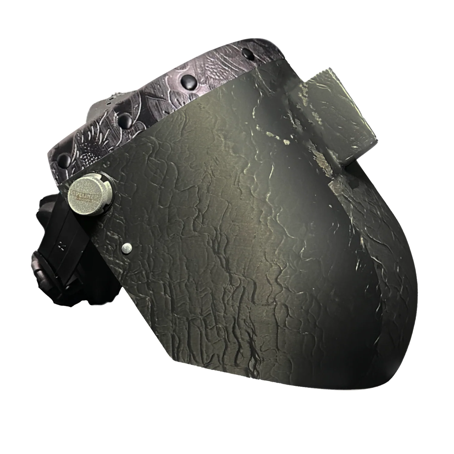 Corn Silk Carbon Fiber Chopped Top Leather Welding Hood - Image 67