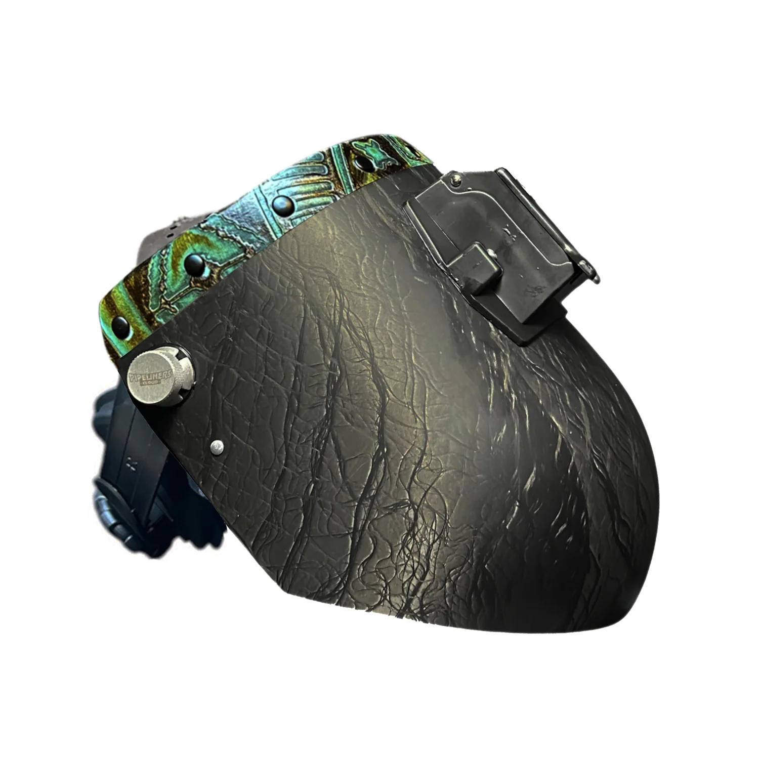 Corn Silk Carbon Fiber Chopped Top Leather Welding Hood - Image 7