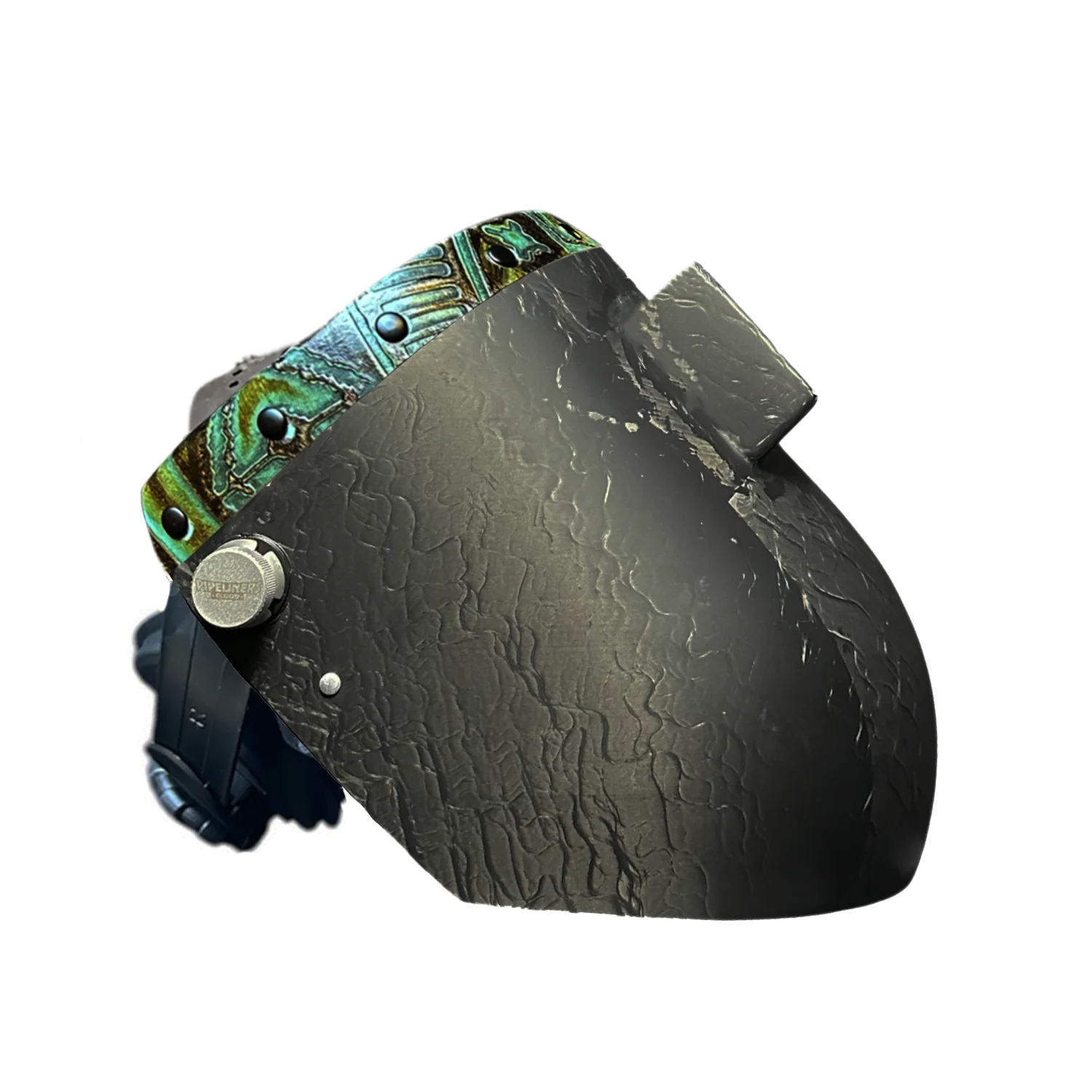 Corn Silk Carbon Fiber Chopped Top Leather Welding Hood - Image 70