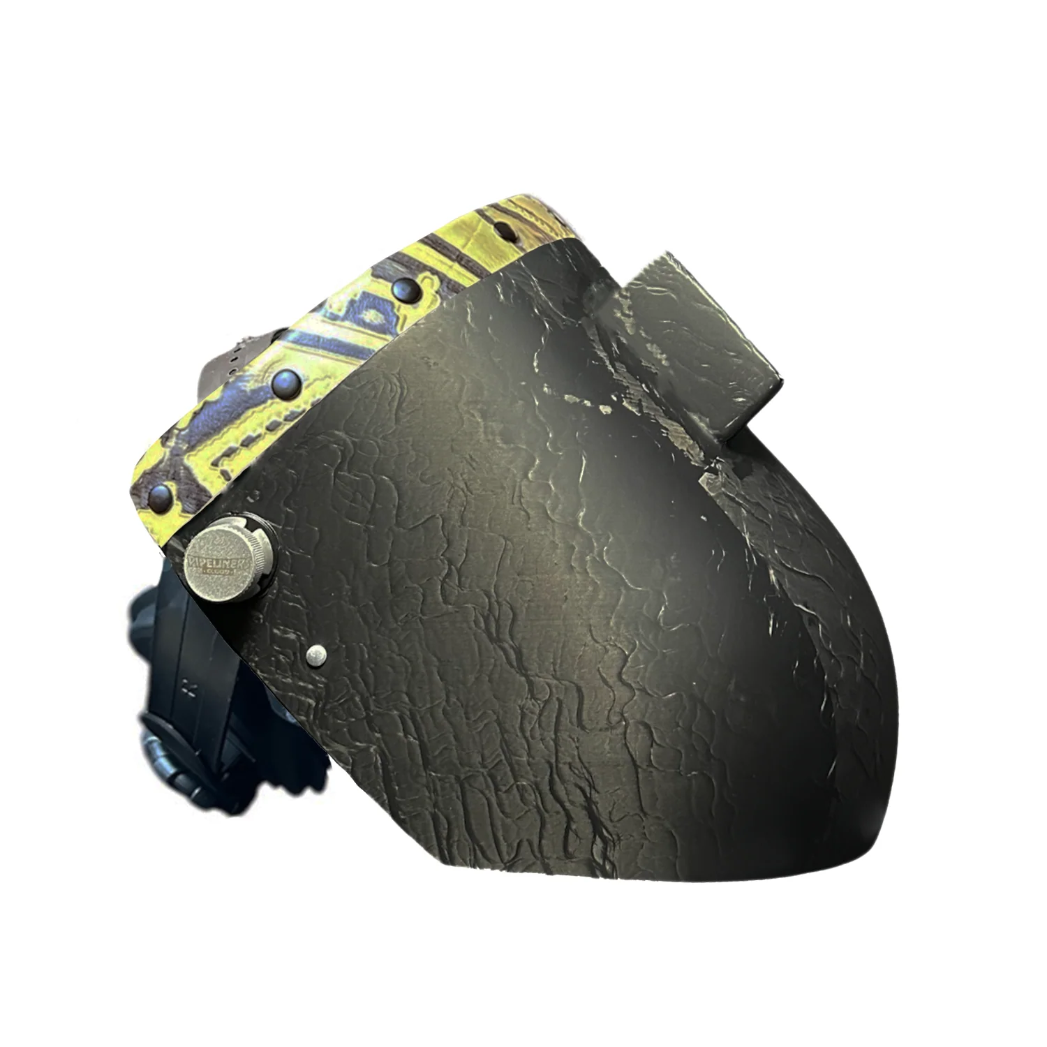 Corn Silk Carbon Fiber Chopped Top Leather Welding Hood - Image 71