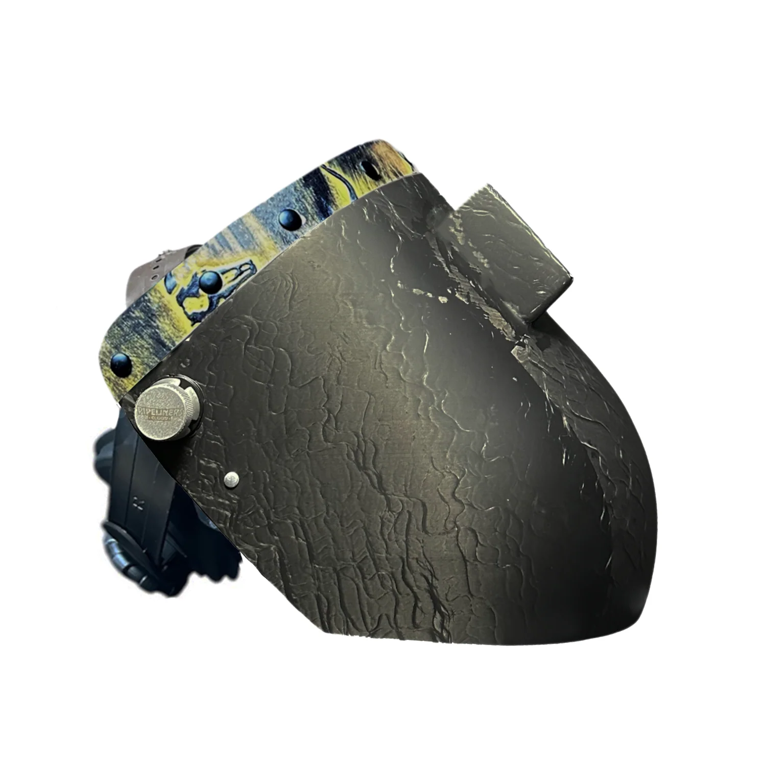 Corn Silk Carbon Fiber Chopped Top Leather Welding Hood - Image 72