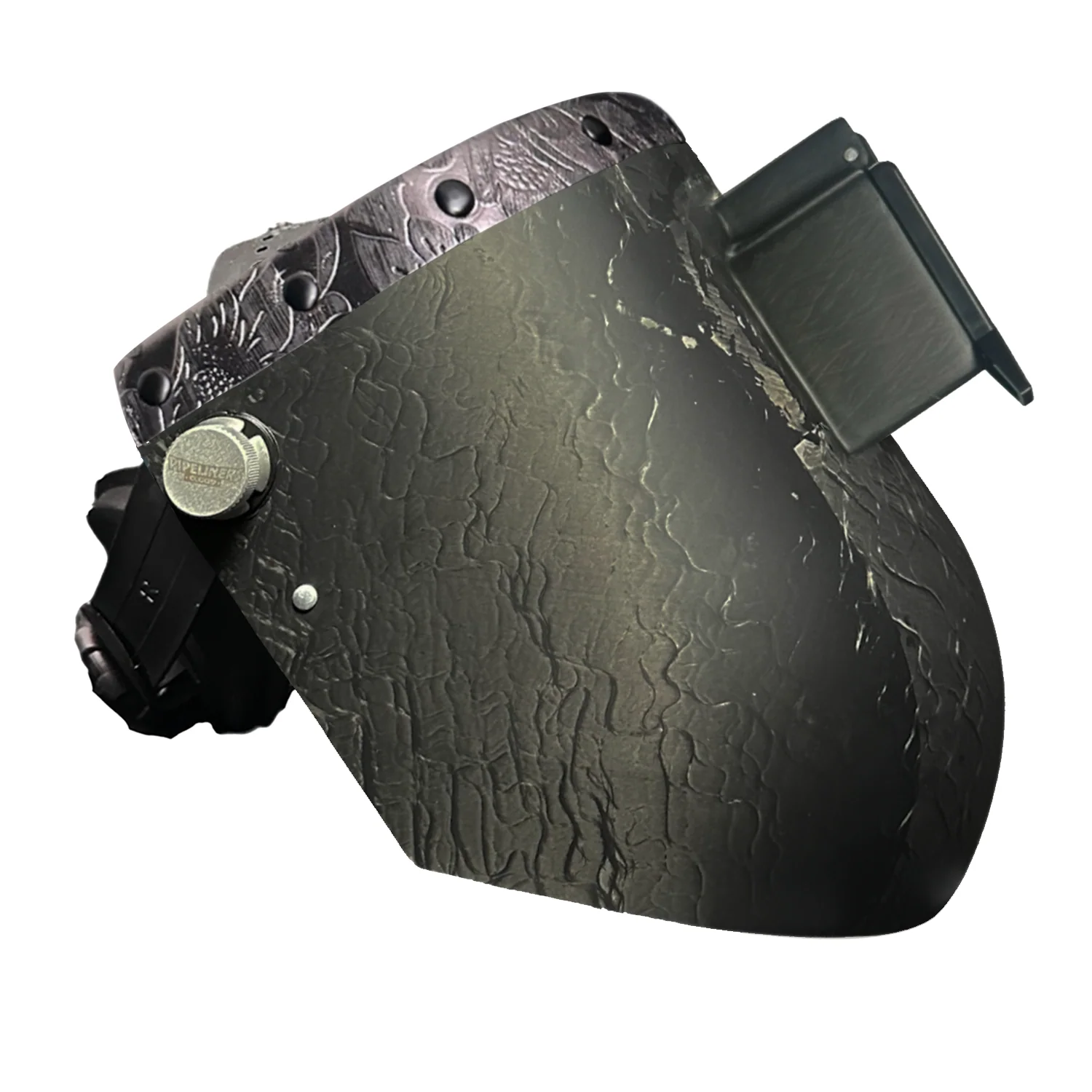 Corn Silk Carbon Fiber Chopped Top Leather Welding Hood - Image 78
